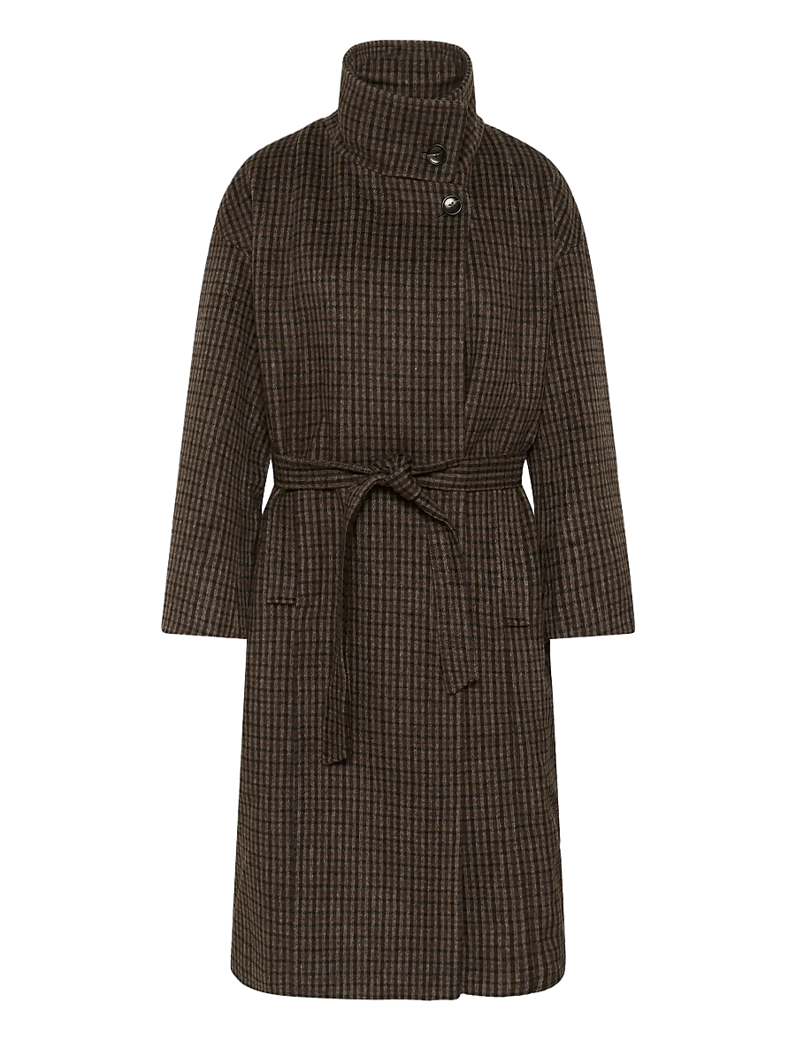 Saint Tropez - SiljaSZ Coat - tan brown check - 1