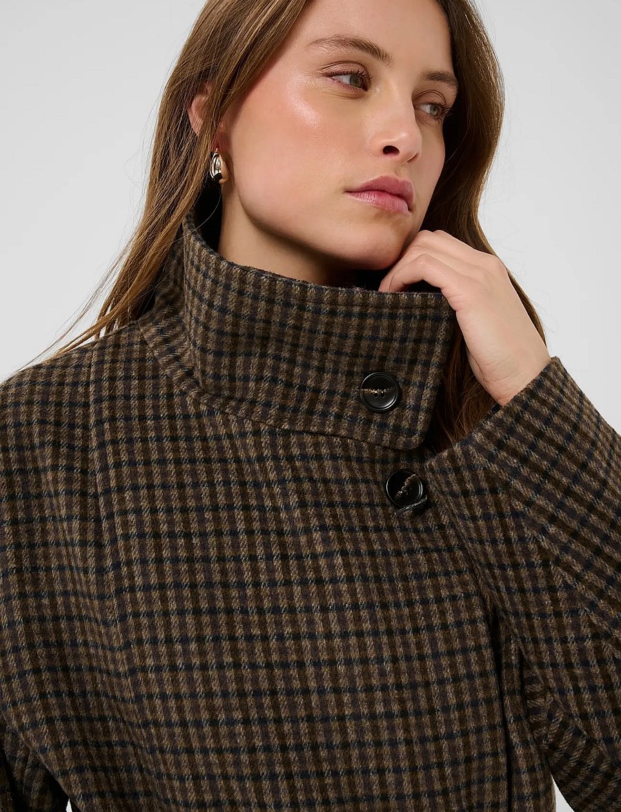 Saint Tropez - SiljaSZ Coat - tan brown check - 4