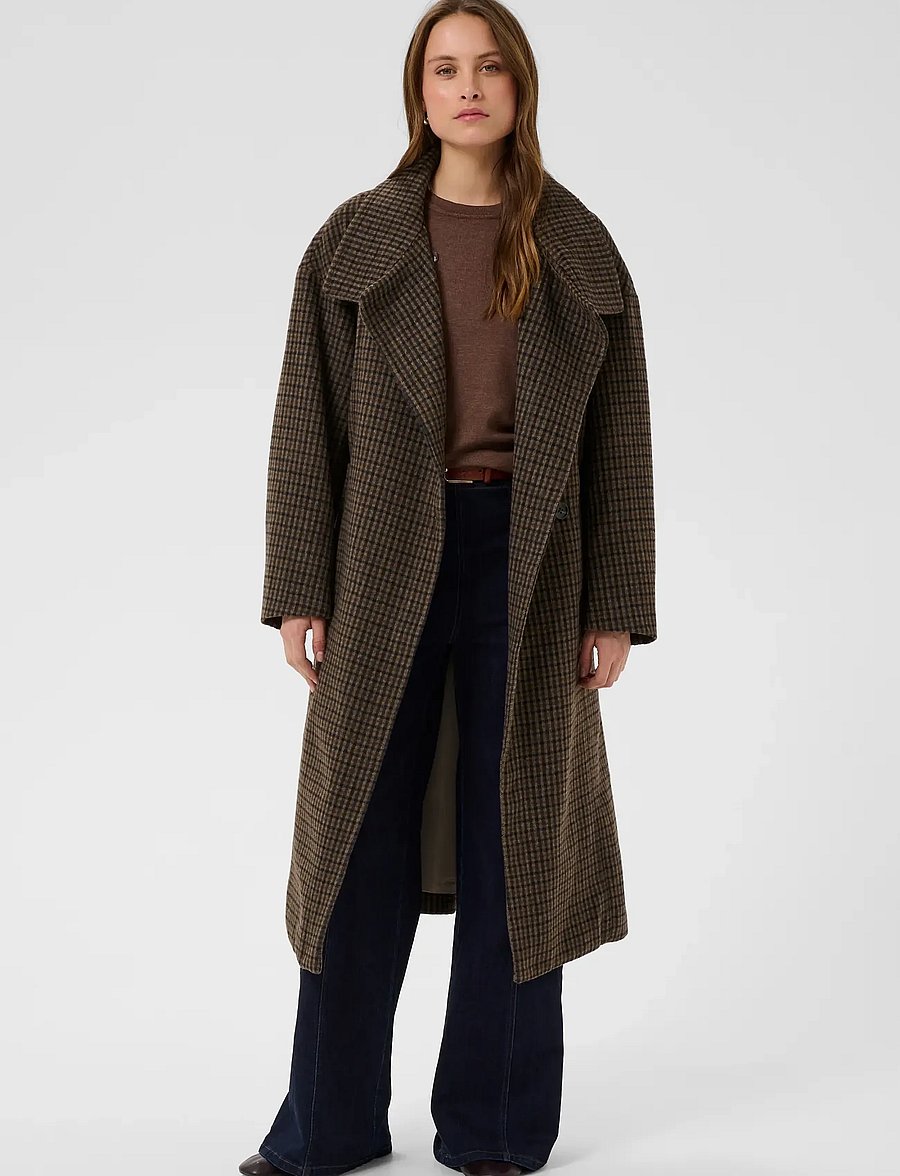 Saint Tropez - SiljaSZ Coat - tan brown check - 5