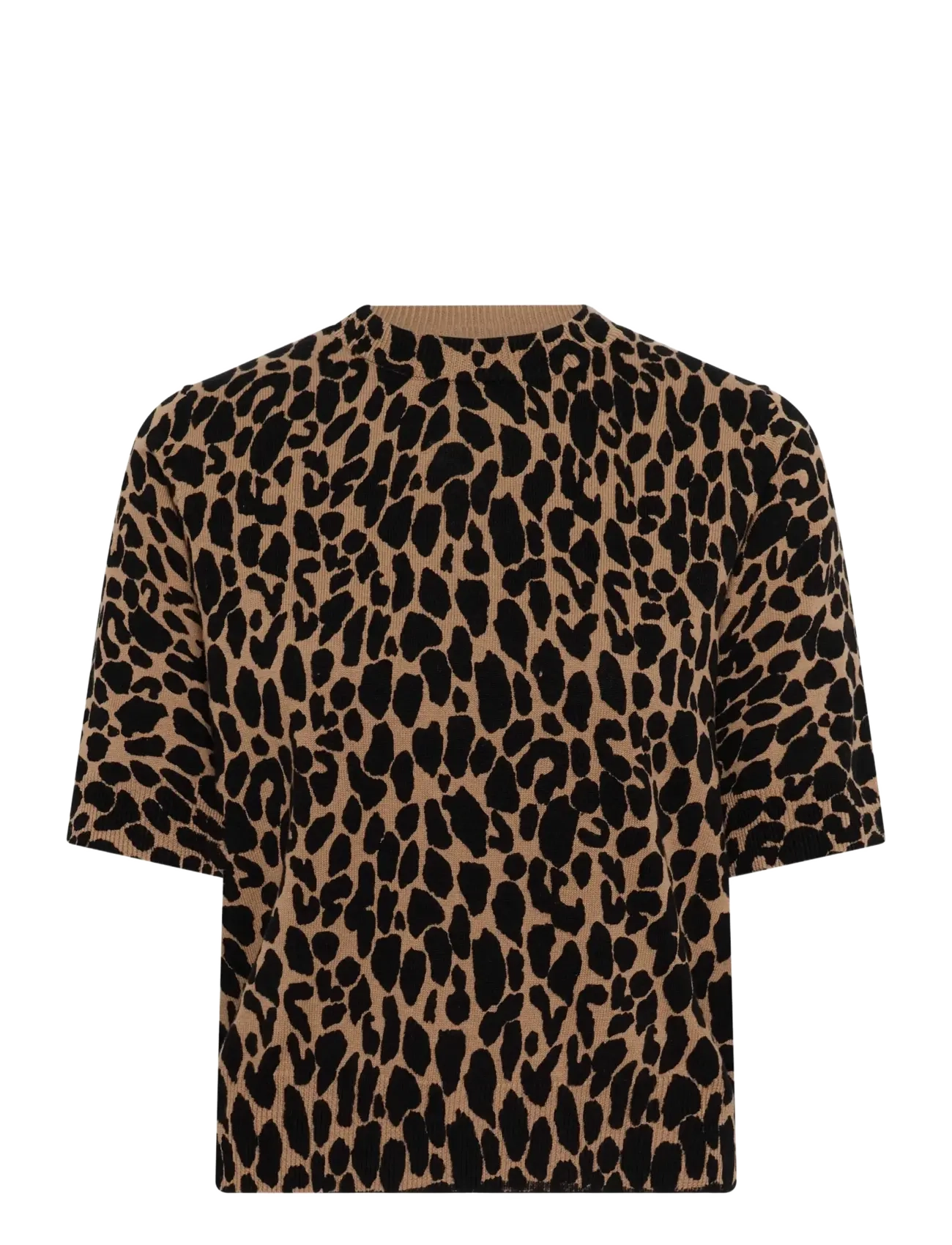 Saint Tropez PalomaSZ Pullover - Tøj - TIGER'S EYE SPOTTY LEOPARD / black