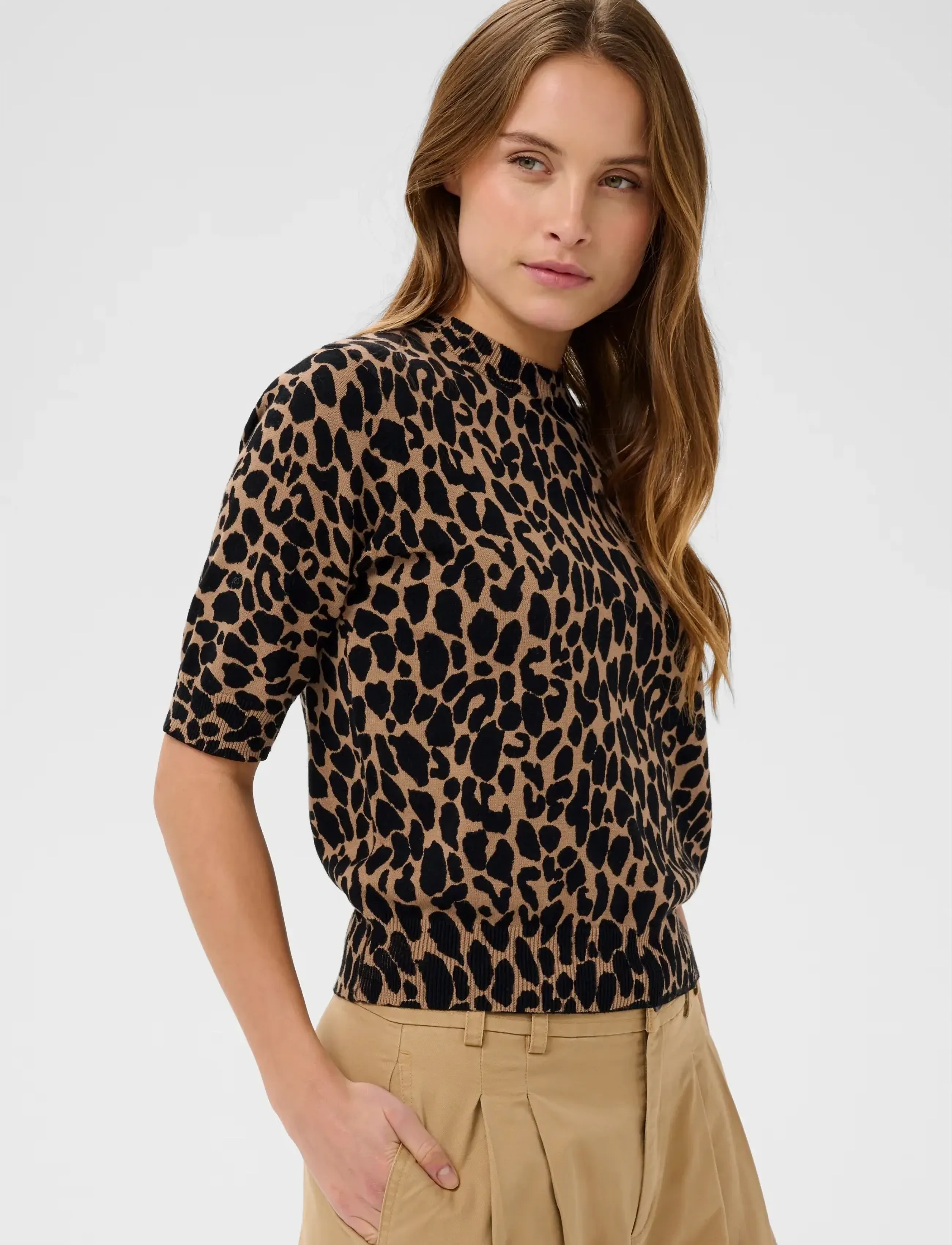 Saint Tropez PalomaSZ Pullover - Saint Tropez - TIGER'S EYE SPOTTY LEOPARD / black