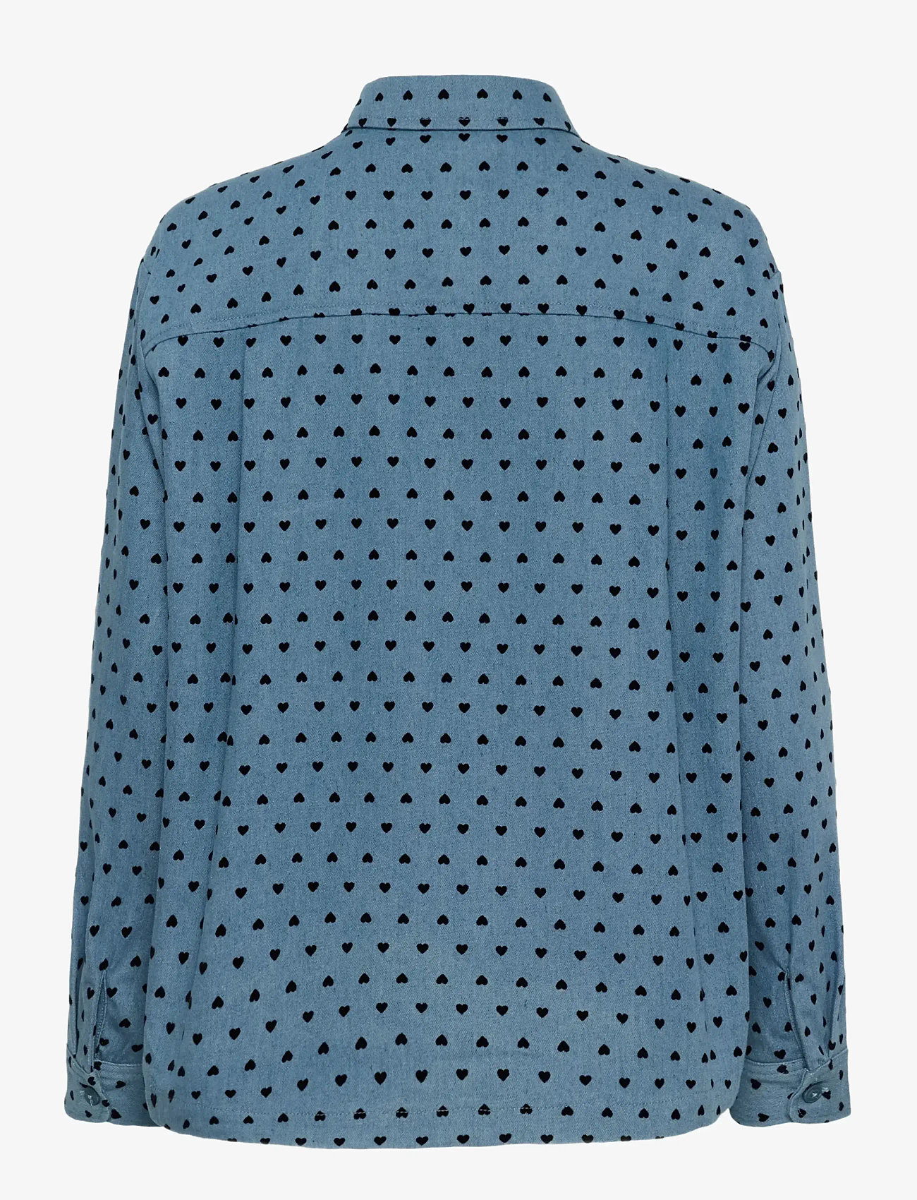 Saint Tropez - PeginaSZ Shirt - langärmlige hemden - black mini reversed hearts - 2