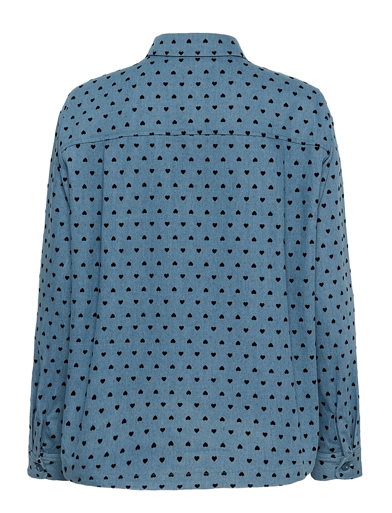 Saint Tropez - PeginaSZ Shirt - langärmlige hemden - black mini reversed hearts - 2