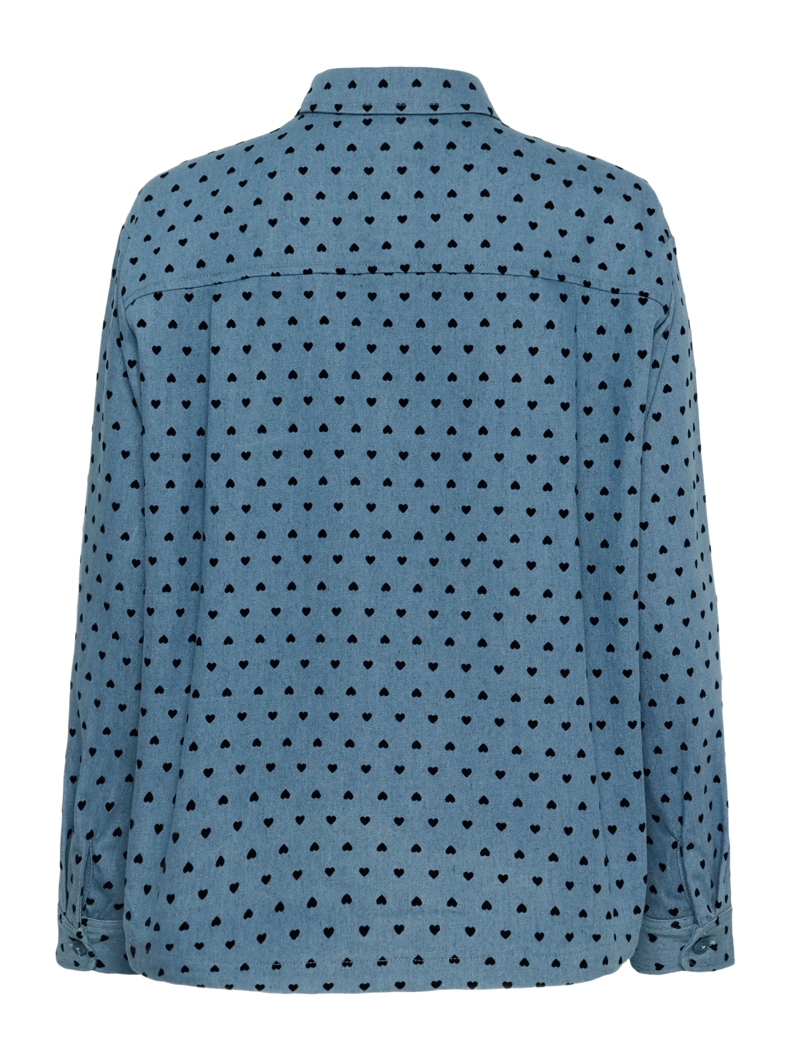 Saint Tropez - PeginaSZ Shirt - langærmede skjorter - black mini reversed hearts - 2