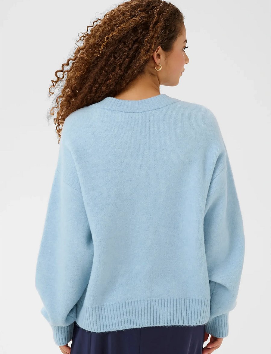 Saint Tropez - PariaSZ V-Neck Pullover - striktrøjer - skyway - 4