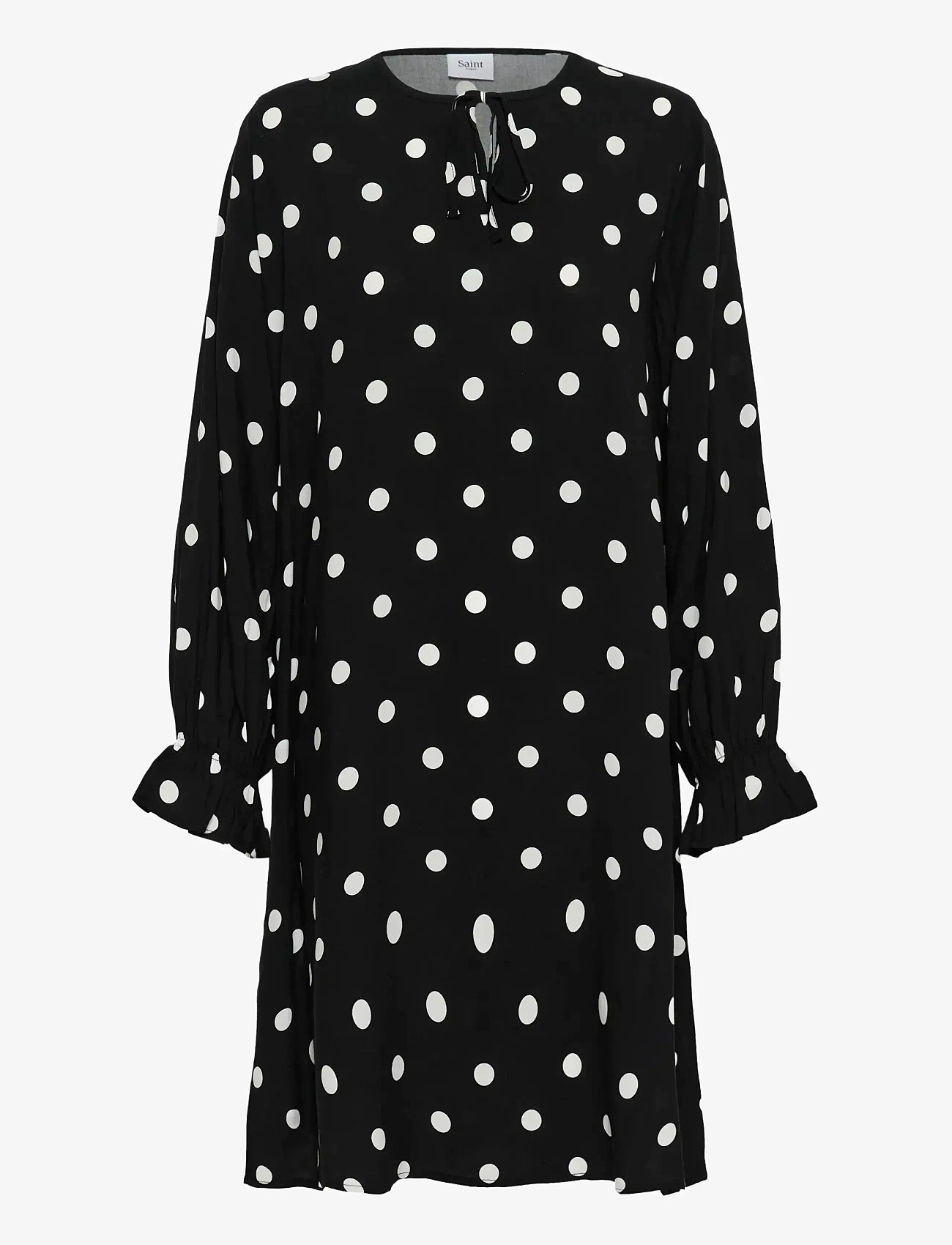 Saint Tropez - PaiceSZ Dress - sukienki krótkie - black ice big dot - 1