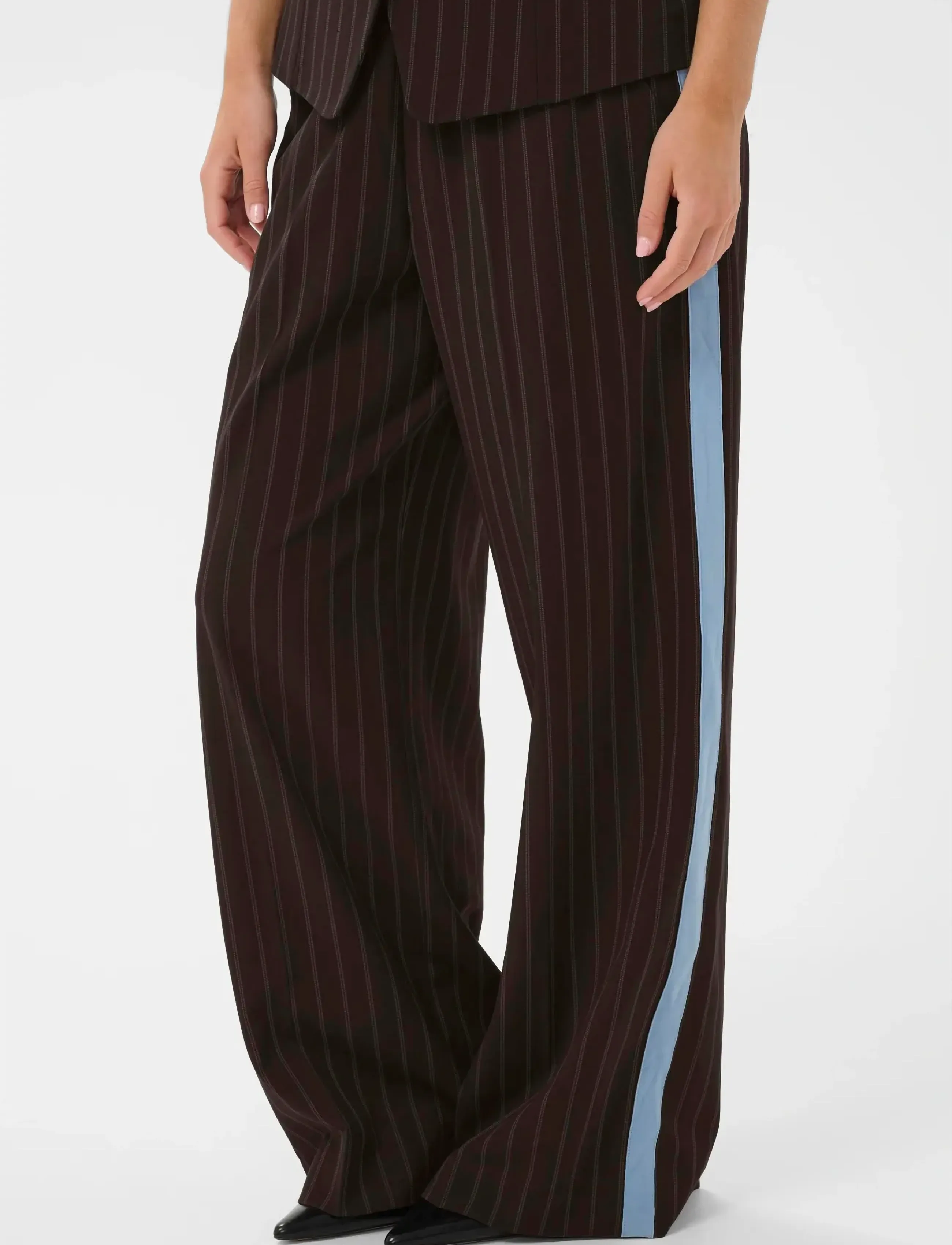 Saint Tropez Panteleasz Pants, S, Trousers, Braun - Straight Leg, Frauen