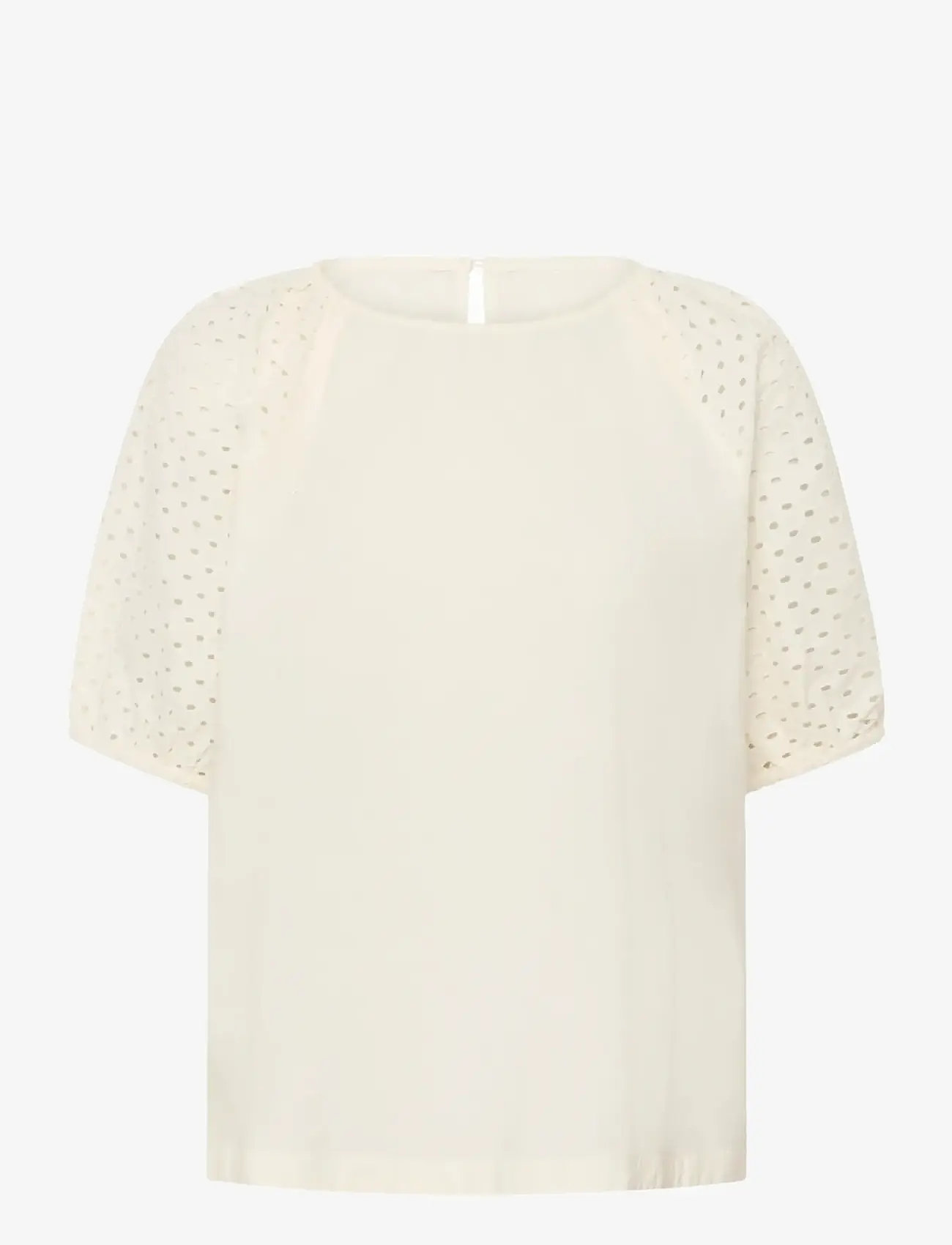 Saint Tropez - PalaSZ SS Blouse - lühikeste varrukatega pluusid - ice - 1
