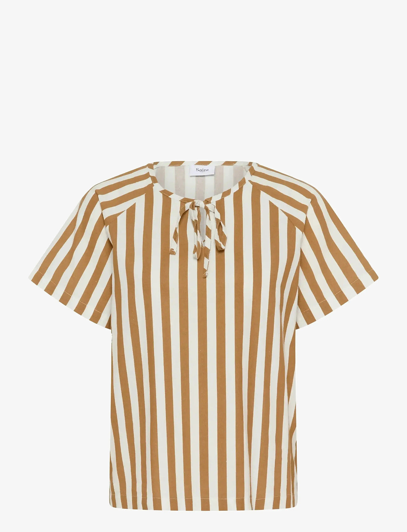 Saint Tropez - ZalindaSZ SS Blouse - kurzämlige blusen - tiger's eye ice stripe - 1