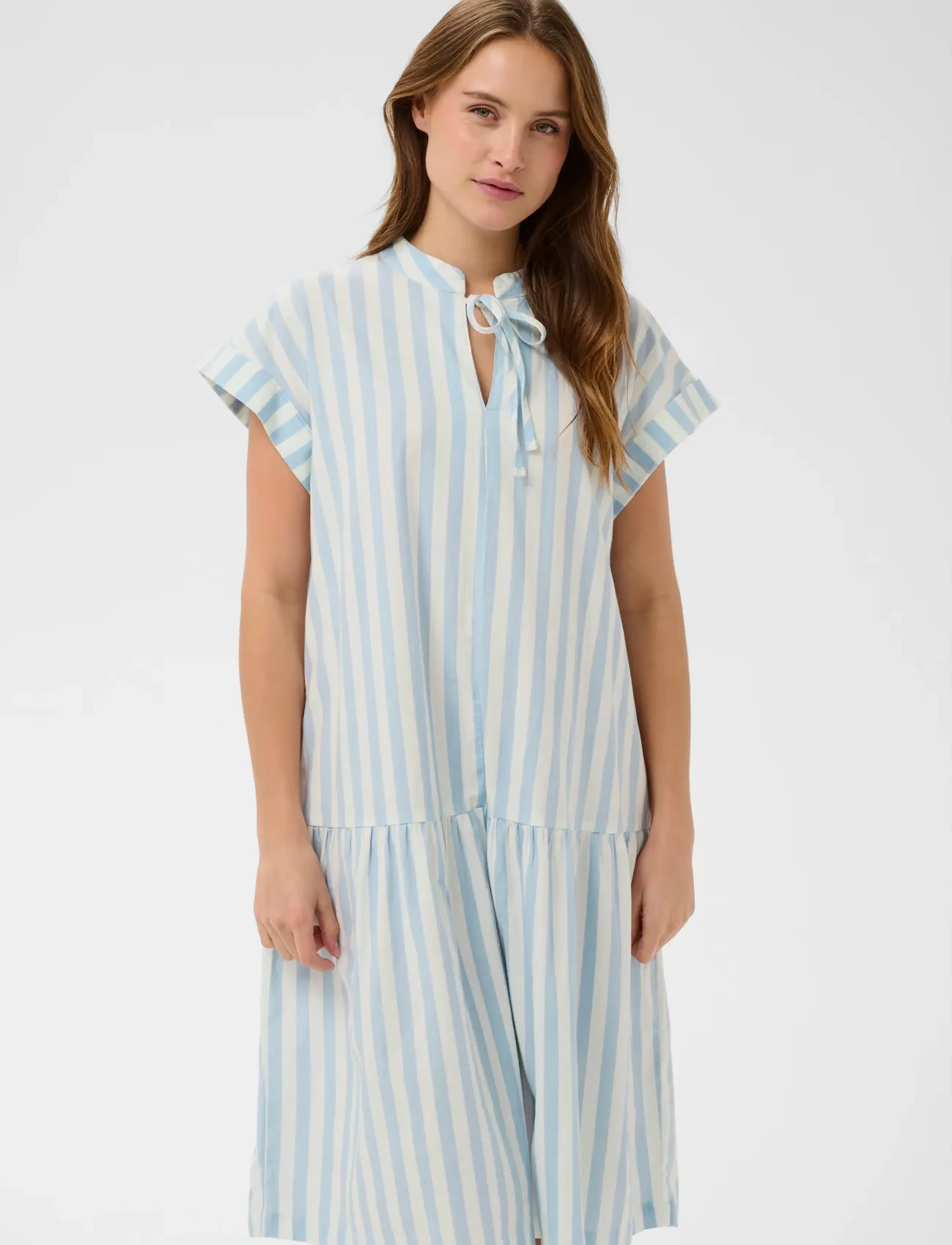 Saint Tropez ZalindaSZ SS Dress - Kjoler - SKYWAY ICE STRIPE / blue