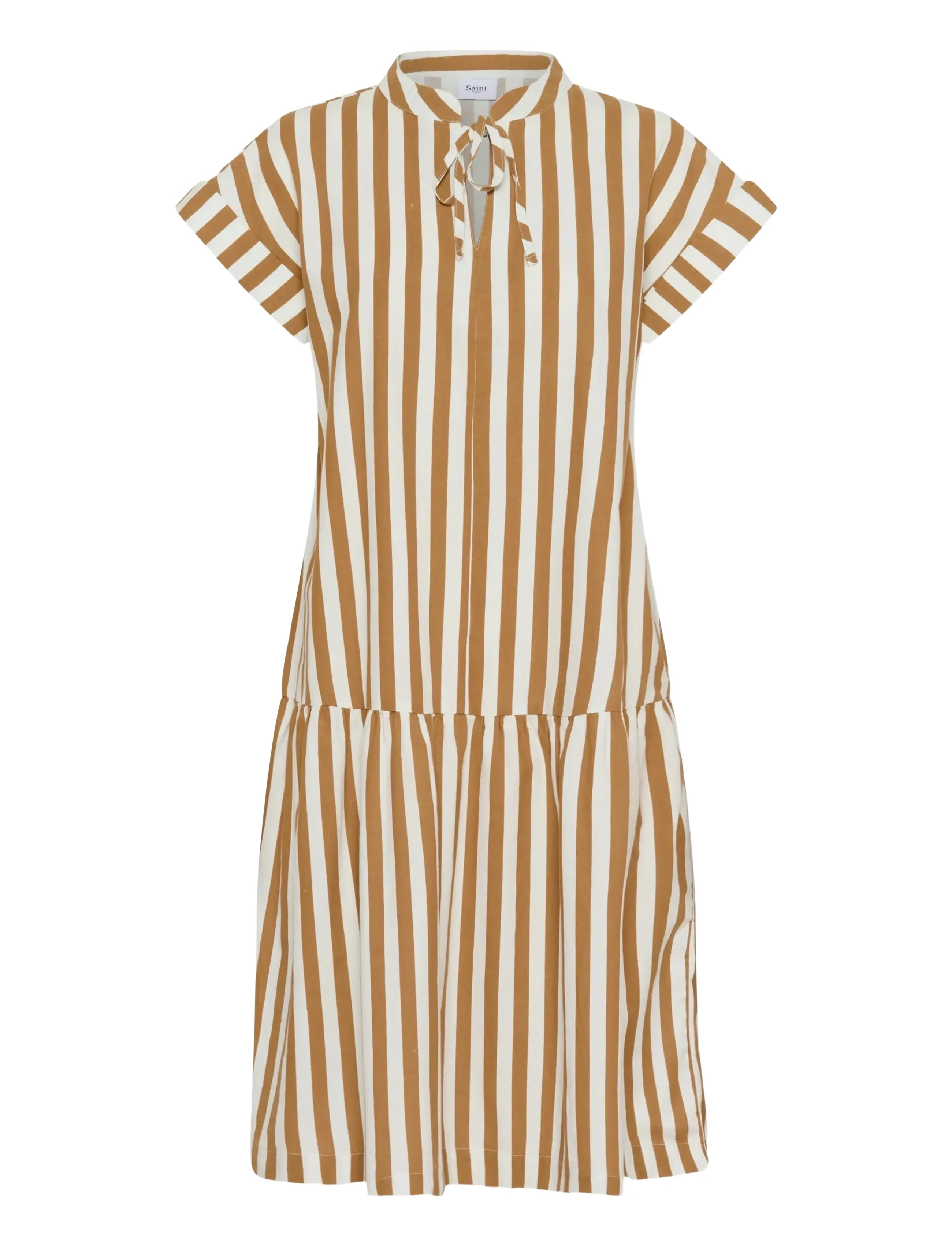 Saint Tropez ZalindaSZ SS Dress - Klänningar - TIGER'S EYE ICE STRIPE / brown