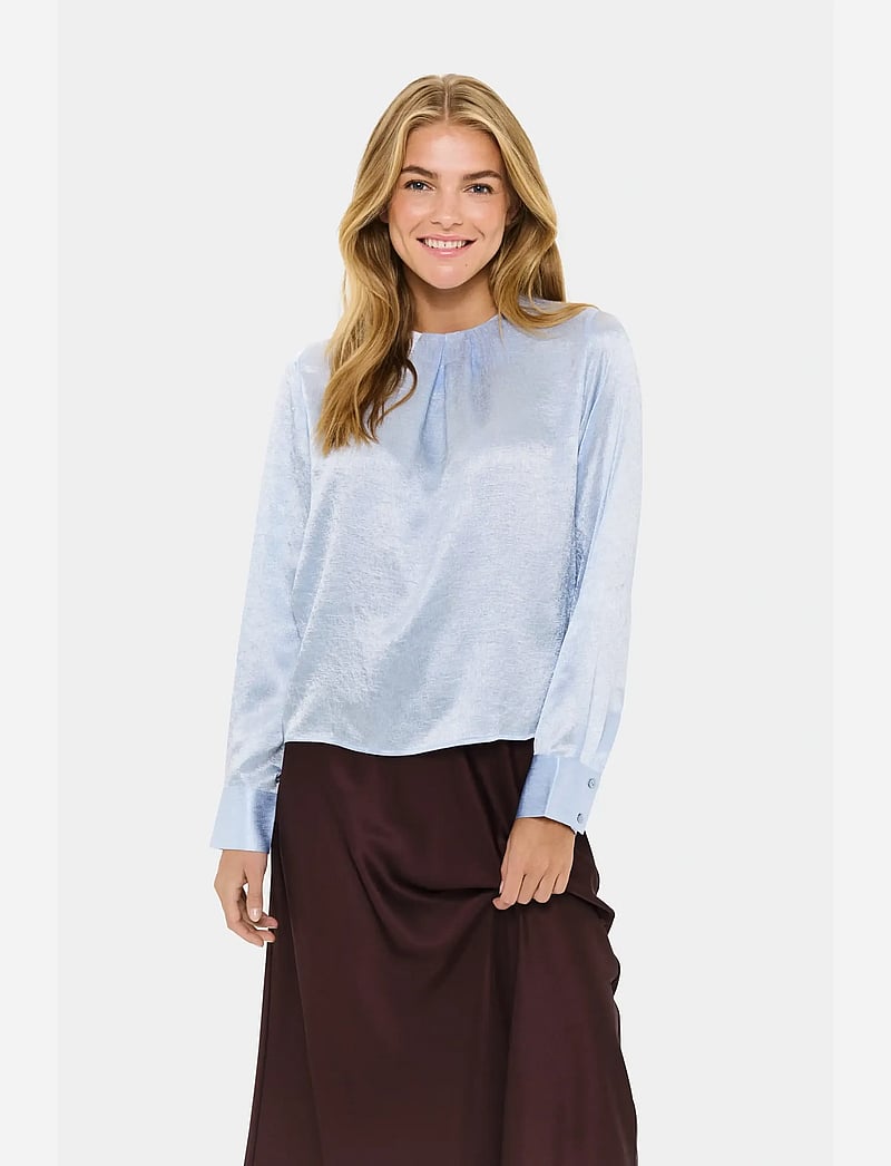 Saint Tropez - MyetteSZ Blouse - langærmede bluser - nantucket breeze - 0