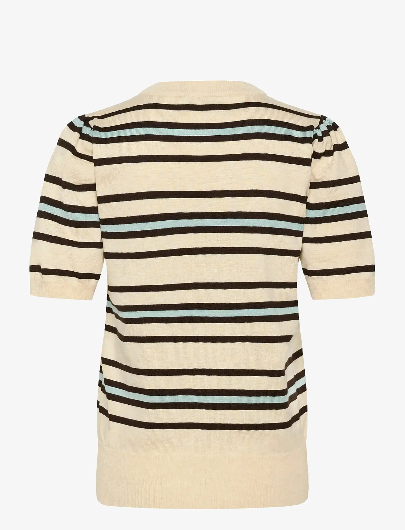 Saint Tropez - PilaSZ SS Pullover - džemprid - brown rice ether multi stripe - 2