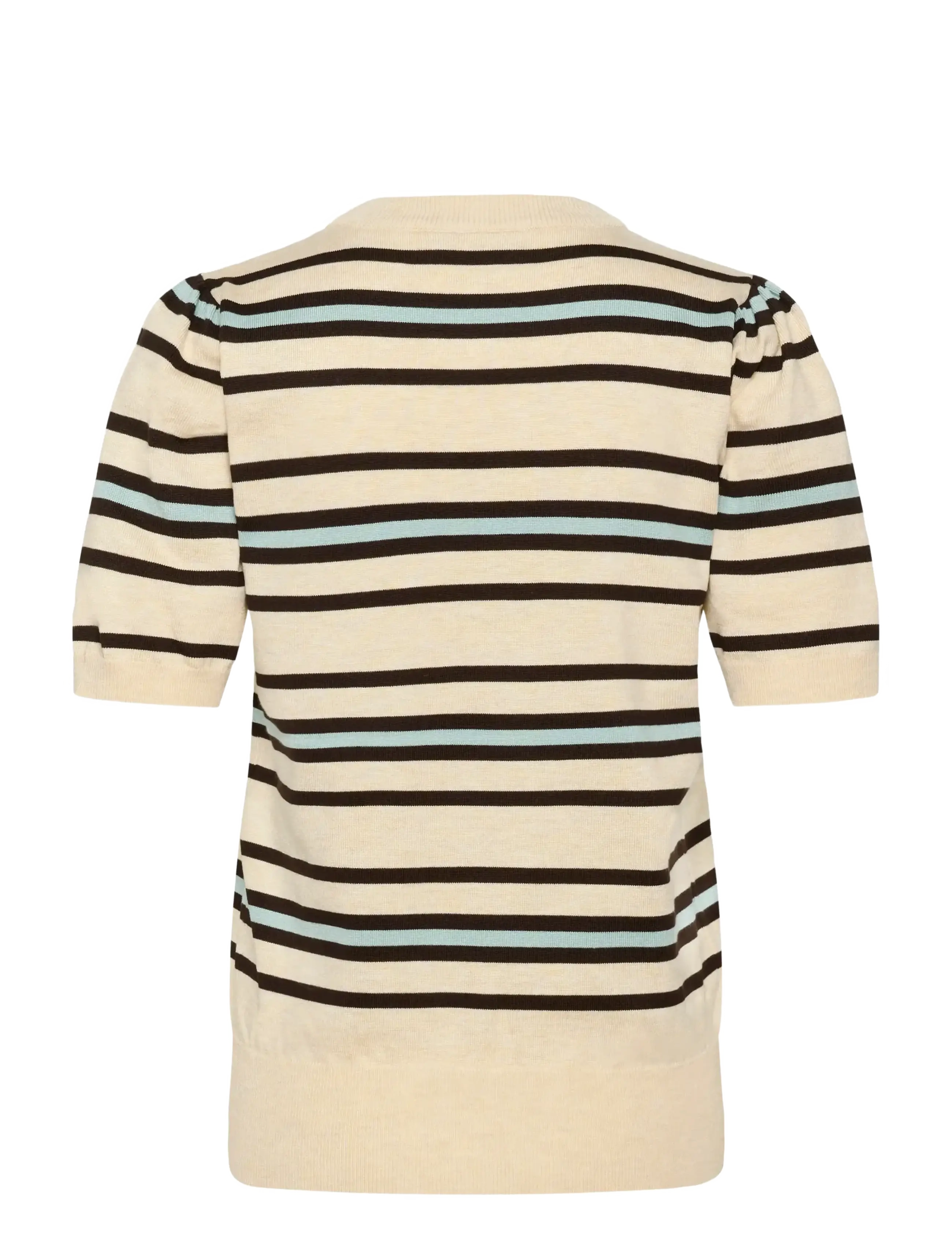 Saint Tropez - PilaSZ SS Pullover - neulepuserot - brown rice ether multi stripe - 2