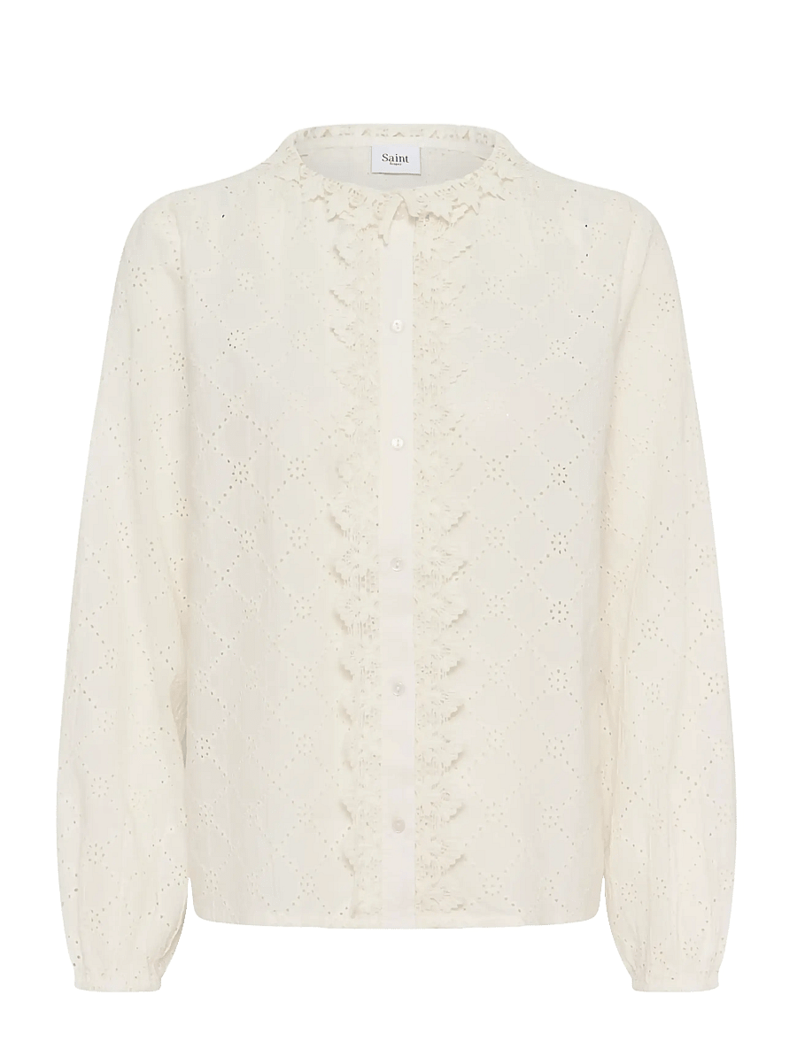 Saint Tropez - PetuniaSZ Shirt - long-sleeved shirts - ice - 1