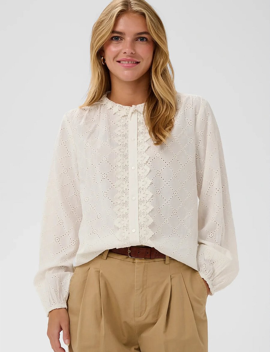Saint Tropez - PetuniaSZ Shirt - long-sleeved shirts - ice - 0