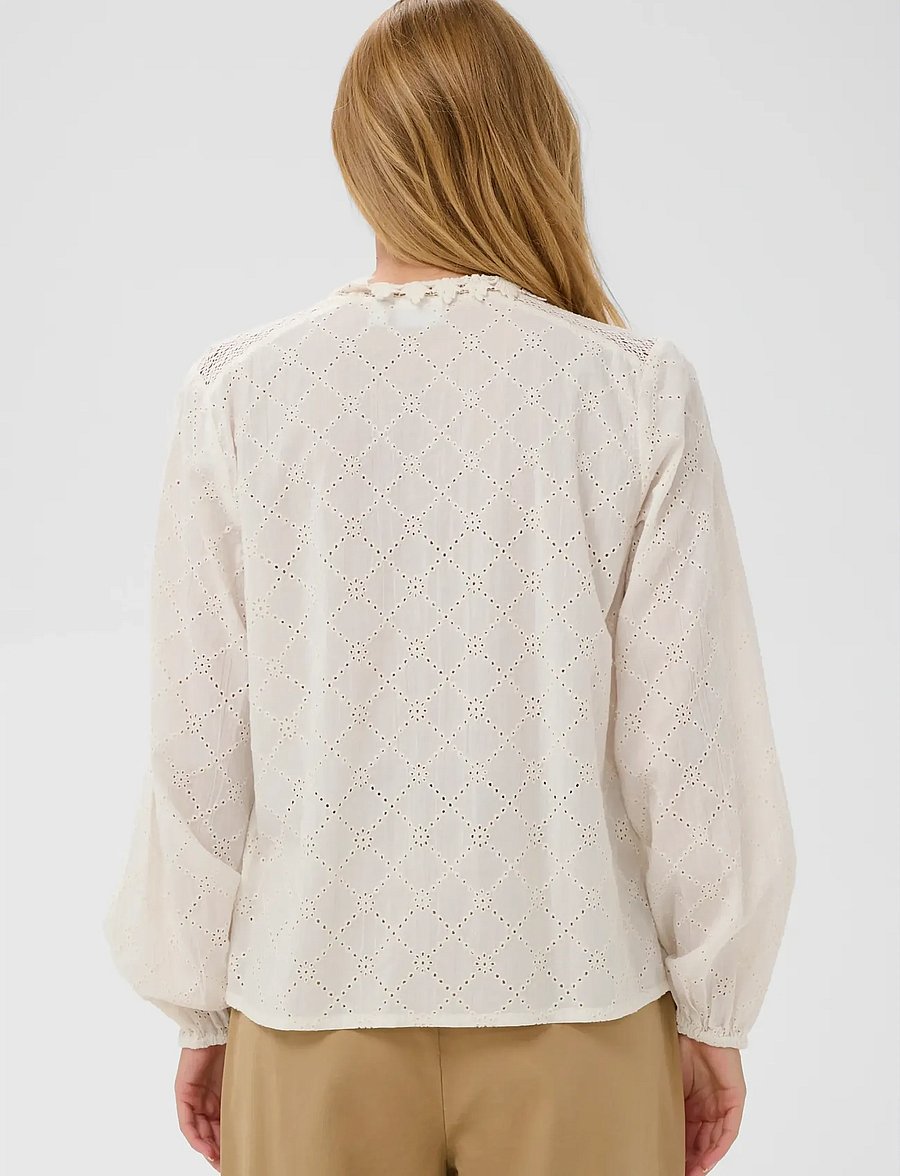 Saint Tropez - PetuniaSZ Shirt - long-sleeved shirts - ice - 4
