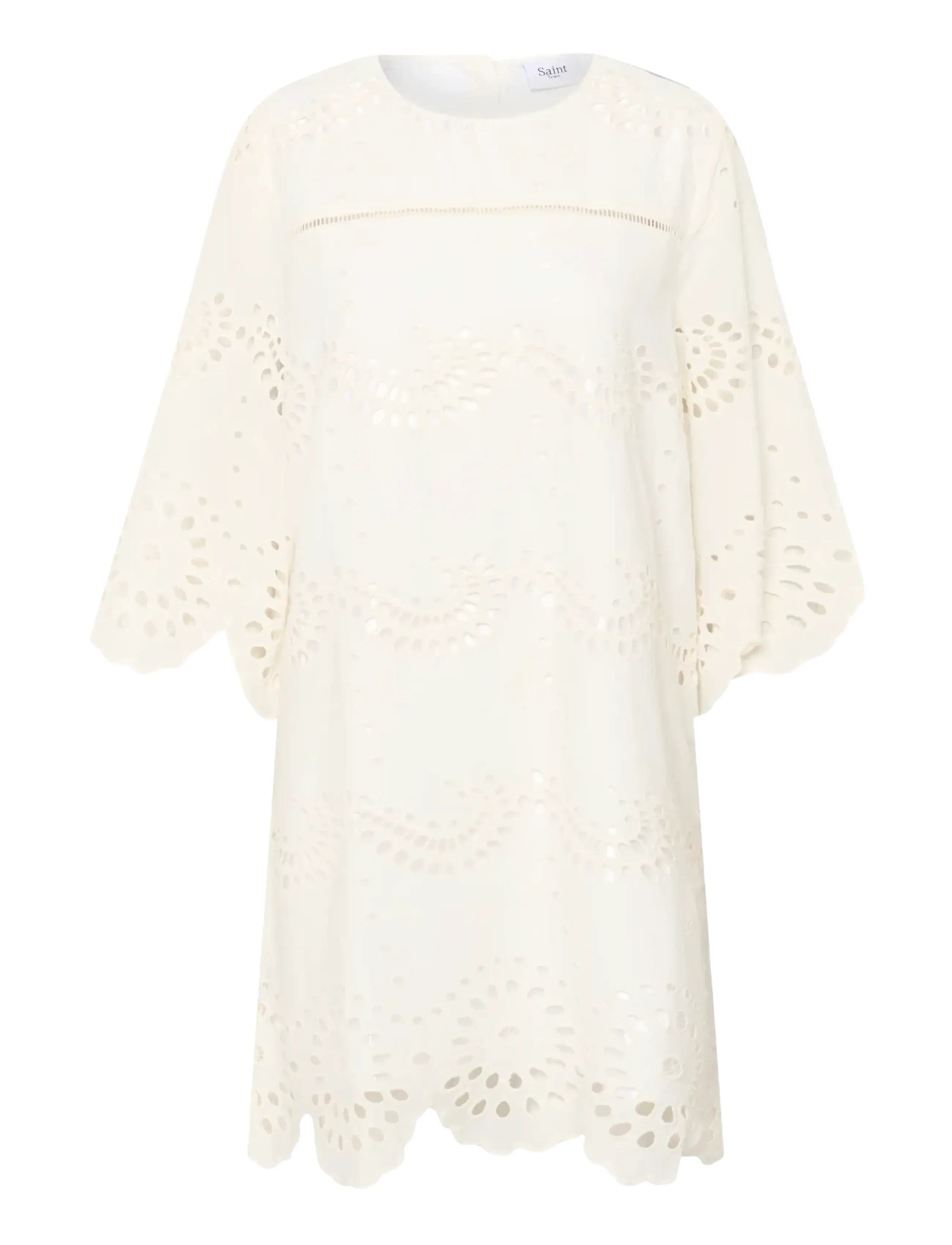 SAINT TROPEZ Pillettesz Kleid Weiß - M - Damen