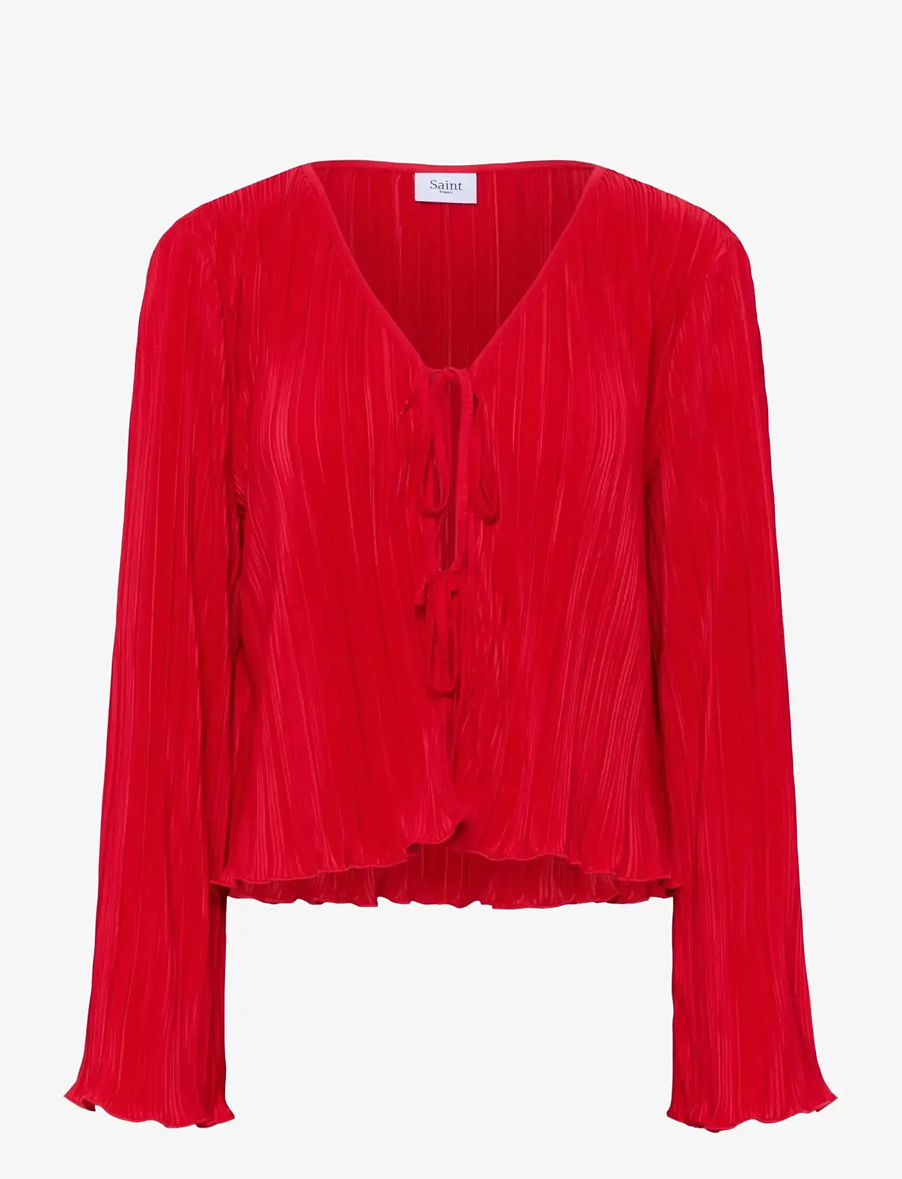 Saint Tropez - ZuniSZ Tie Cardigan - langærmede bluser - chinese red - 1