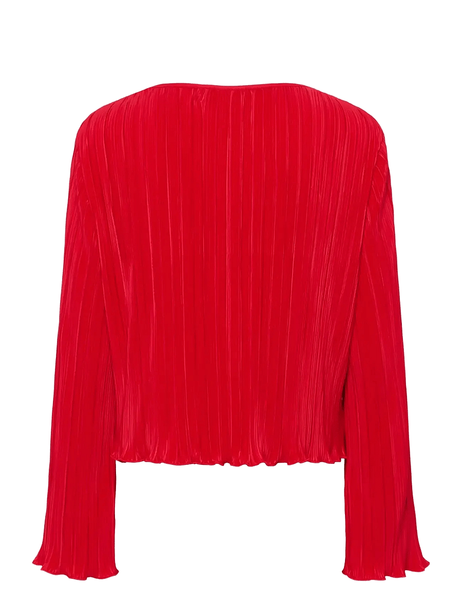 Saint Tropez - ZuniSZ Tie Cardigan - long sleeved blouses - chinese red - 2