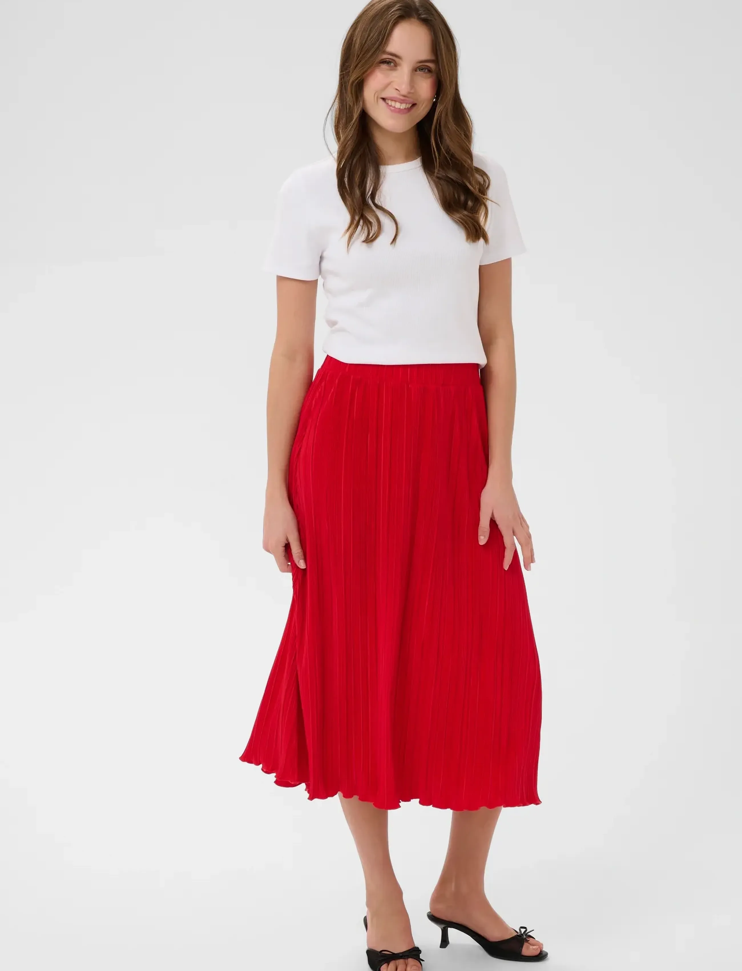 Saint Tropez - ZuniSZ Skirt - plisserade kjolar - chinese red - 3