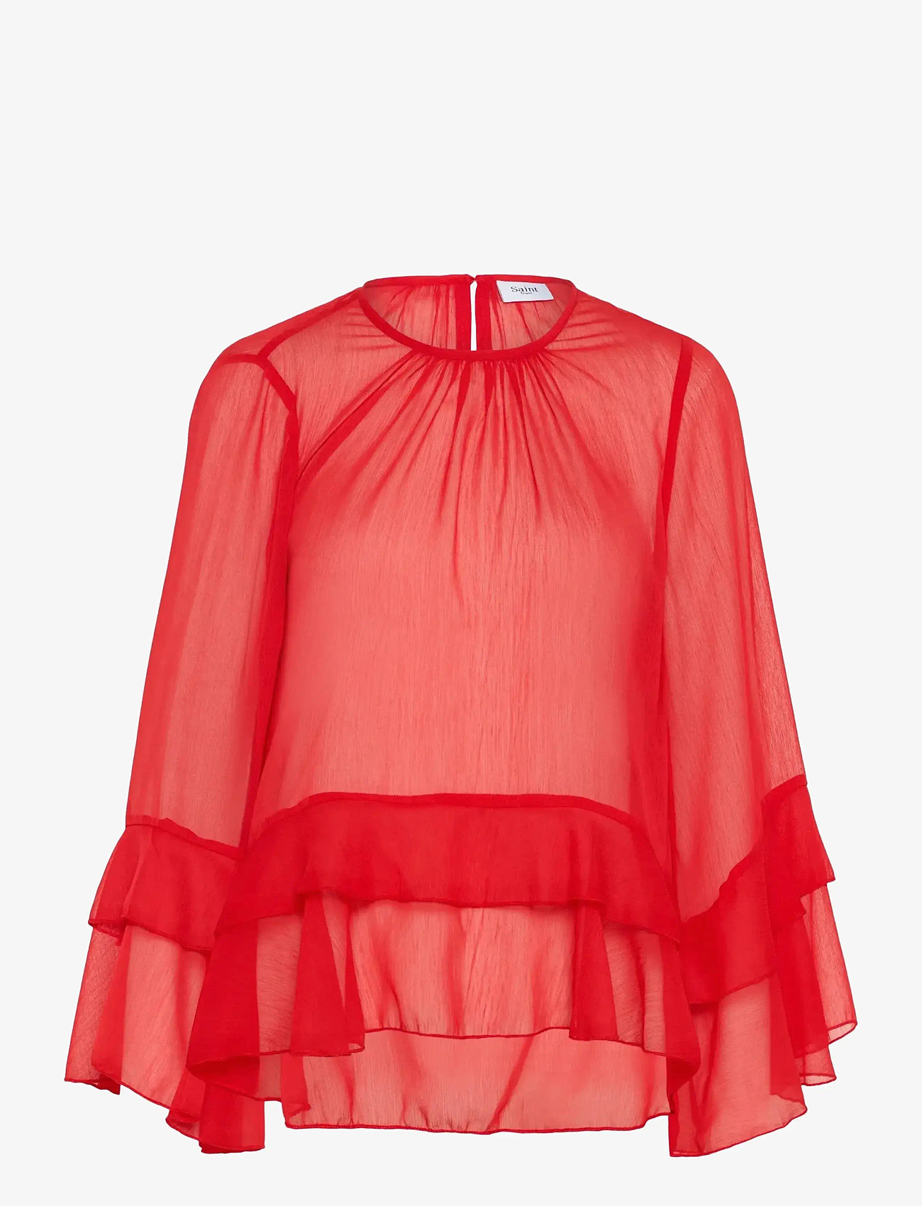 Saint Tropez - MazelleSZ Blouse - langærmede bluser - chinese red - 1