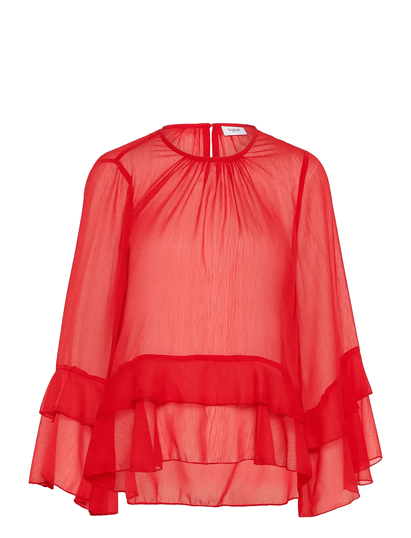 Saint Tropez - MazelleSZ Blouse - langærmede bluser - chinese red - 1