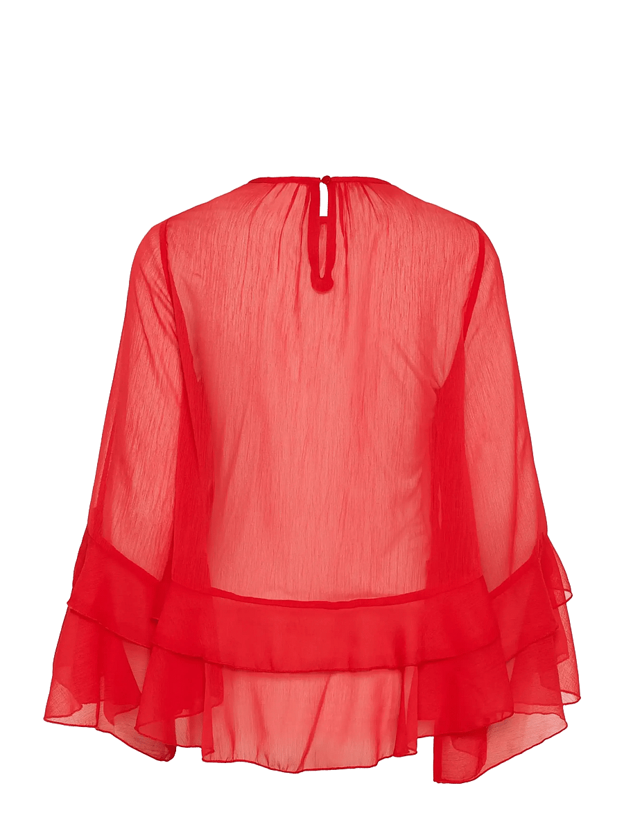 Saint Tropez - MazelleSZ Blouse - long sleeved blouses - chinese red - 2