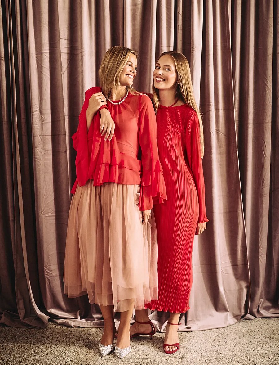 Saint Tropez - MazelleSZ Blouse - long sleeved blouses - chinese red - 0