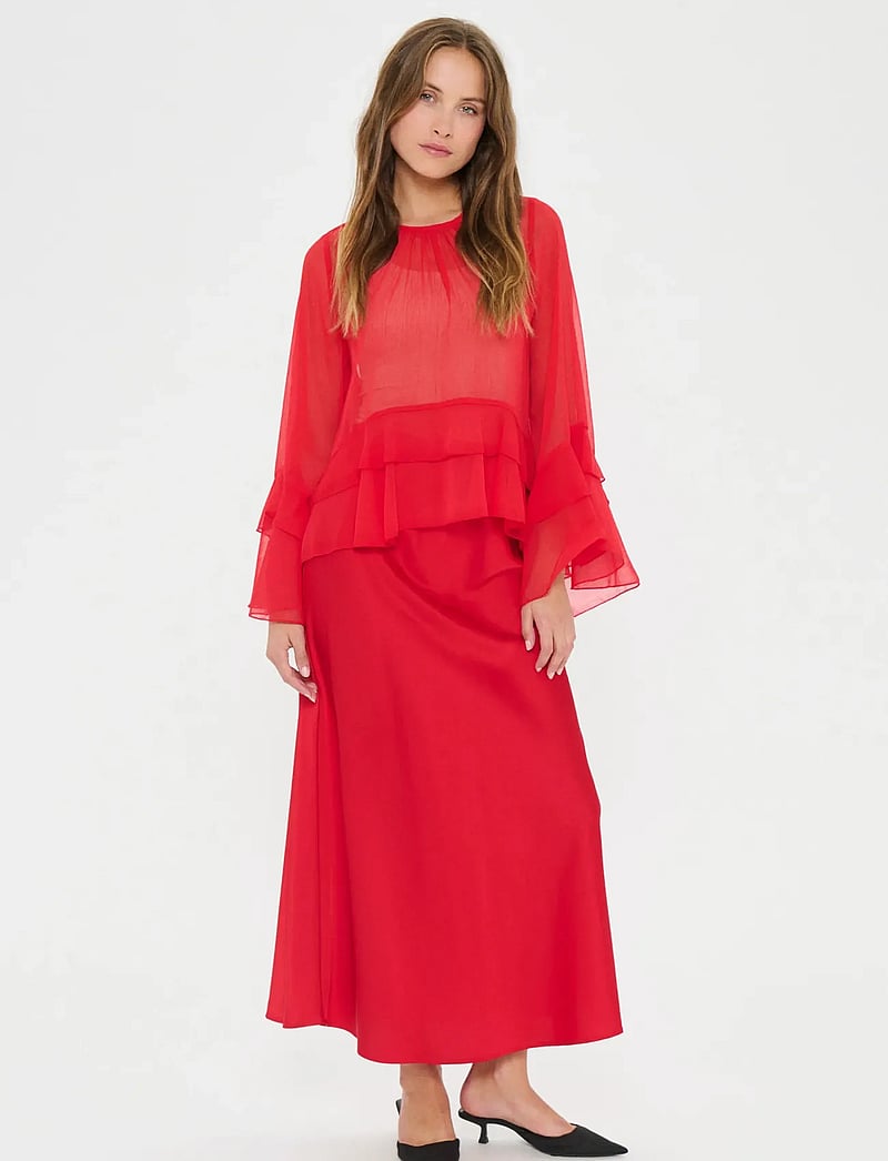 Saint Tropez - MazelleSZ Blouse - langærmede bluser - chinese red - 3