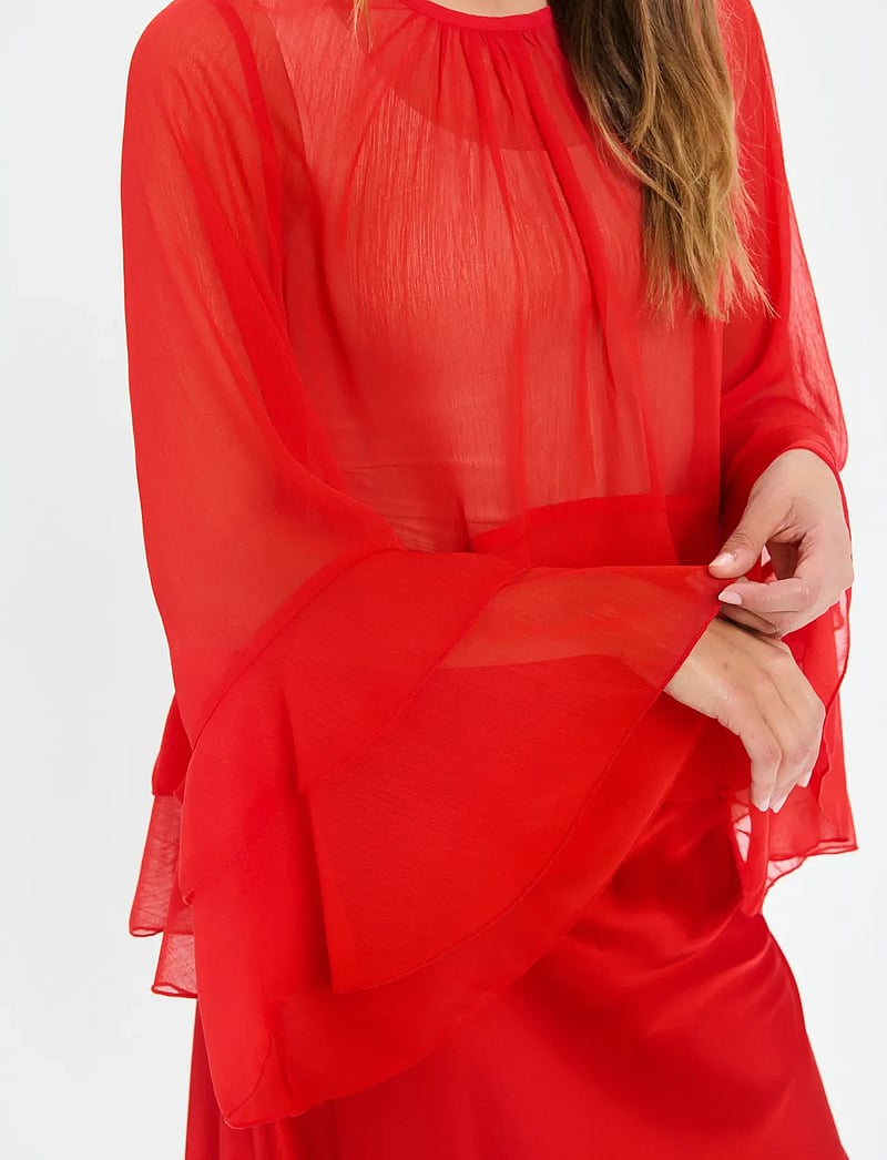 Saint Tropez - MazelleSZ Blouse - langærmede bluser - chinese red - 5