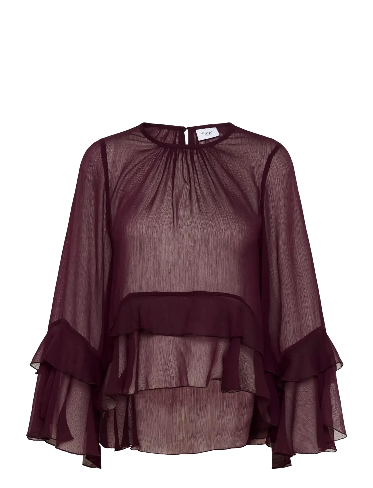 SAINT TROPEZ Mazellesz Bluse Burgundy - M - Damen