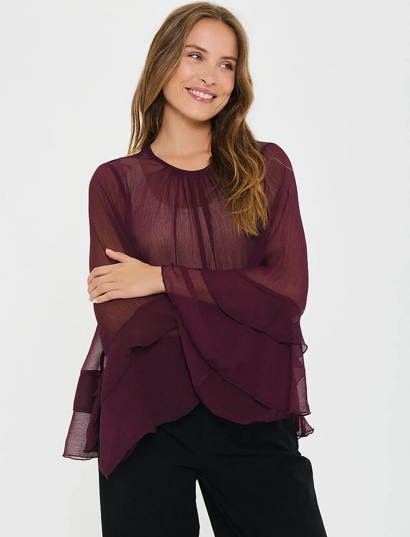 Saint Tropez - MazelleSZ Blouse - langærmede bluser - winetasting - 0