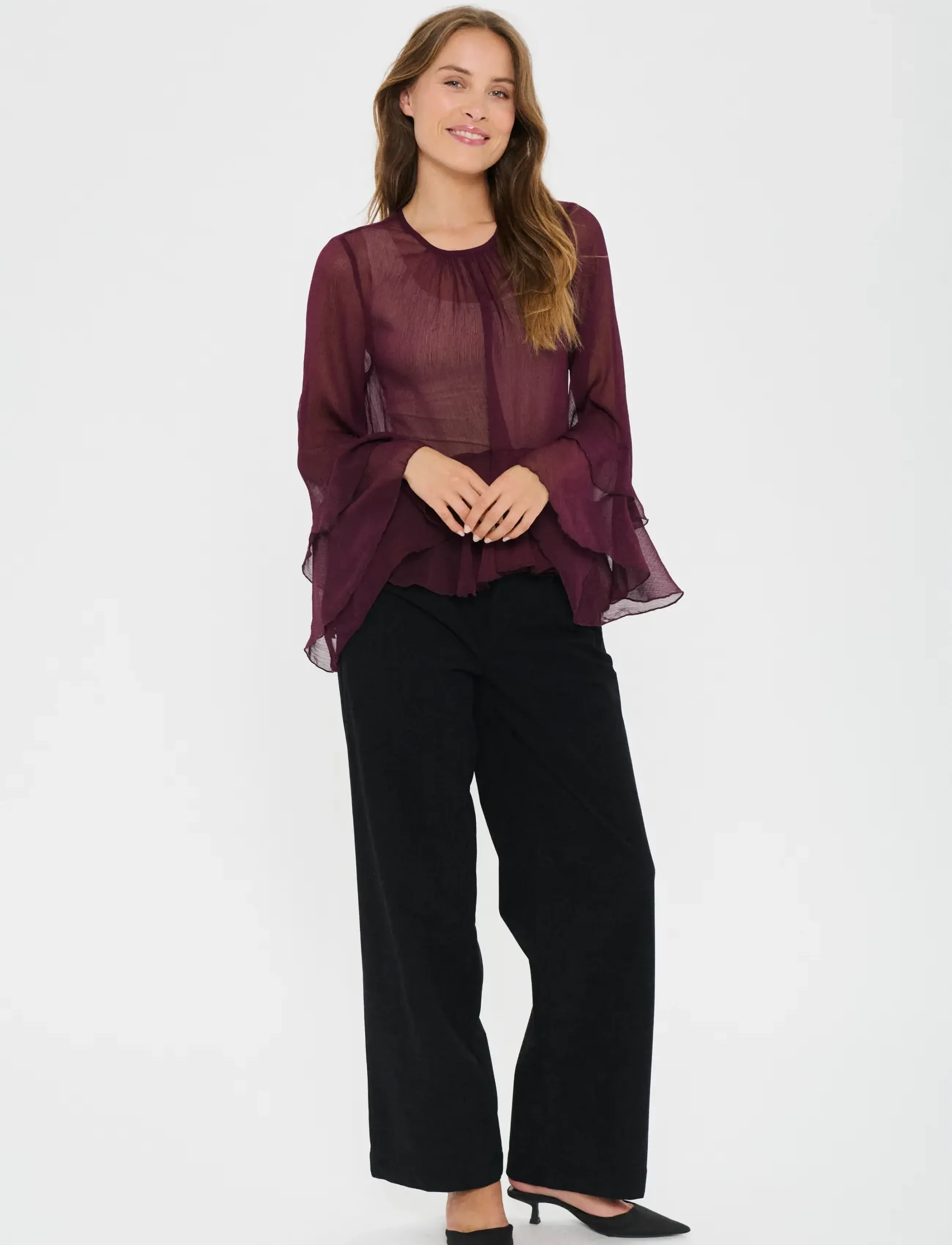 Saint Tropez - MazelleSZ Blouse - långärmade blusar - winetasting - 3