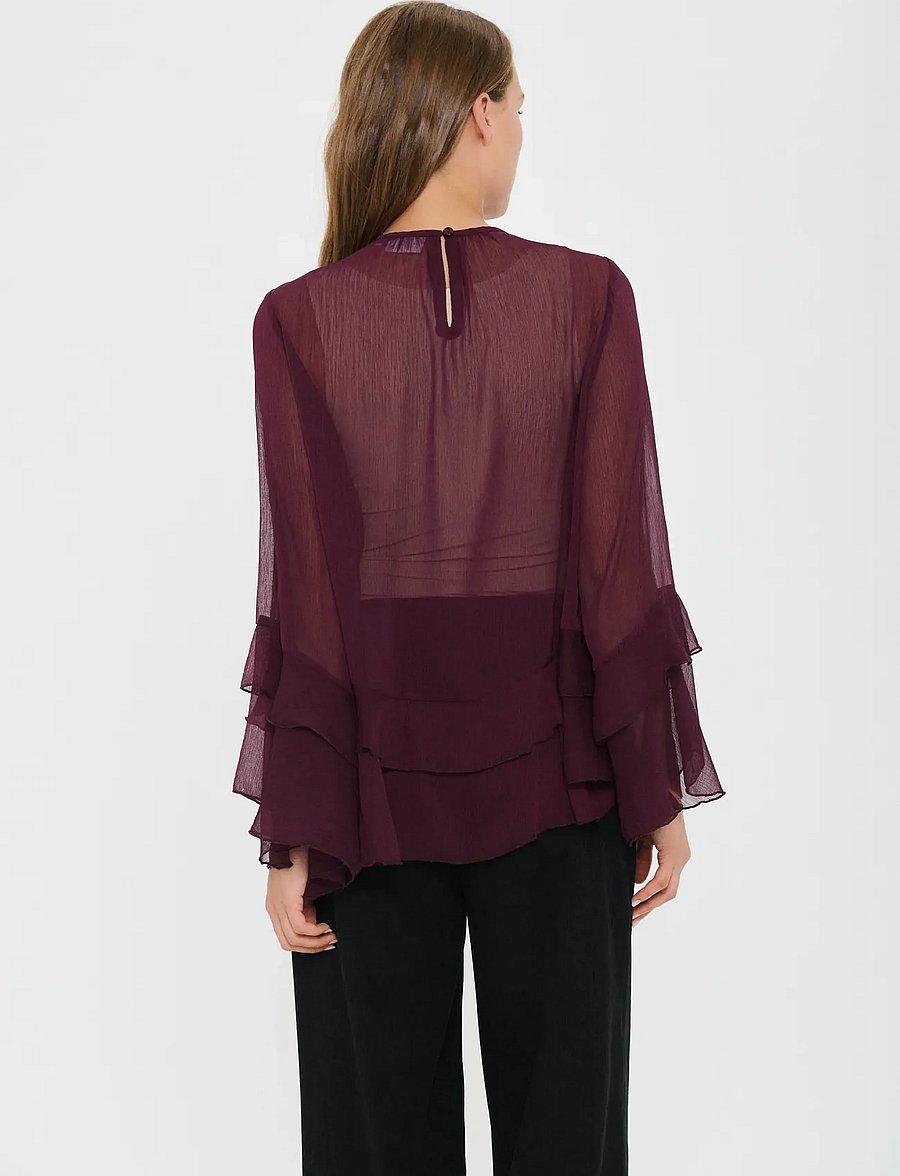Saint Tropez - MazelleSZ Blouse - långärmade blusar - winetasting - 4