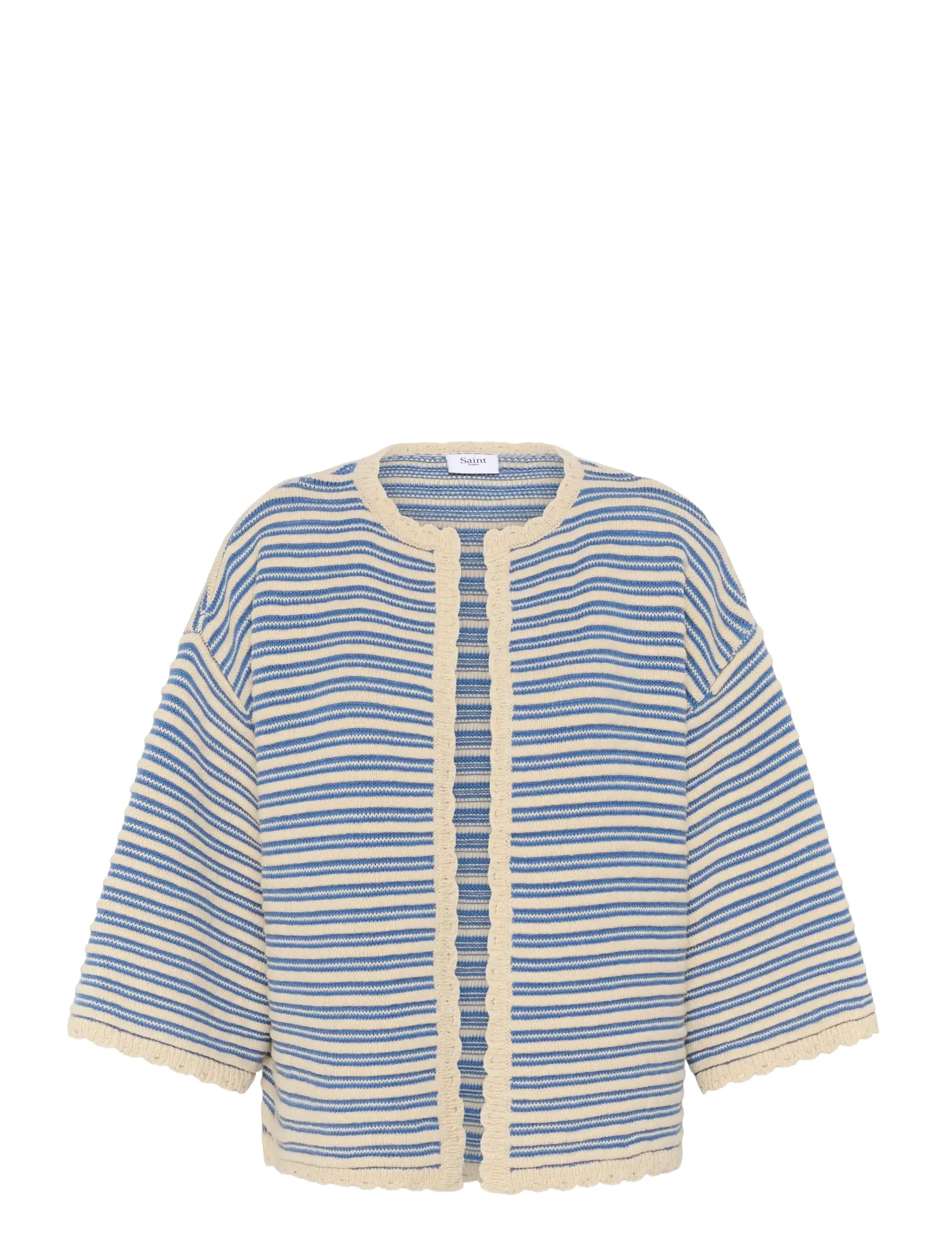 Saint Tropez RileySZ Cardigan - Drabužiai - VALLARTA TURTLEDOVE STRIPE / blue
