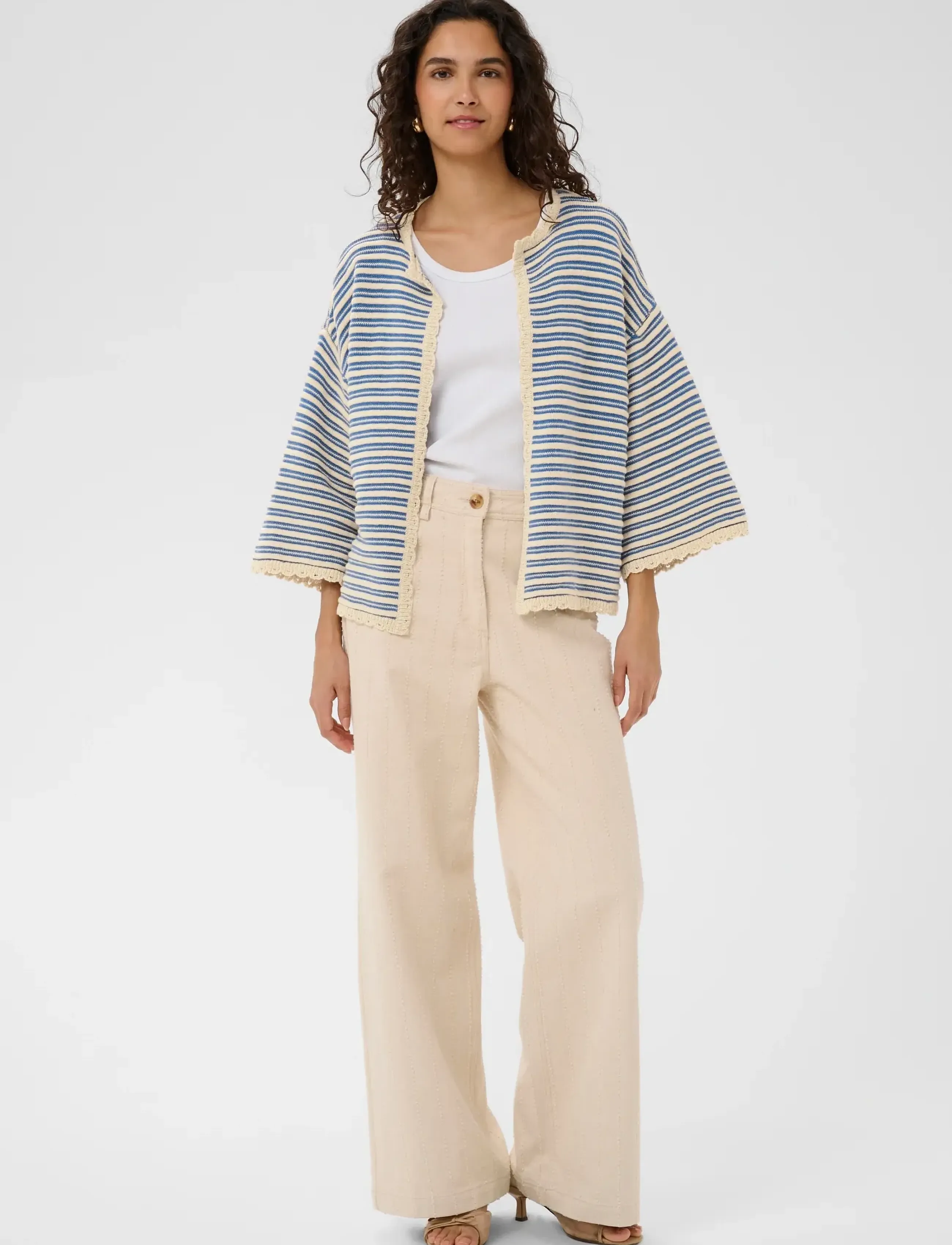 Saint Tropez - RileySZ Cardigan - cardigans - vallarta turtledove stripe - 3