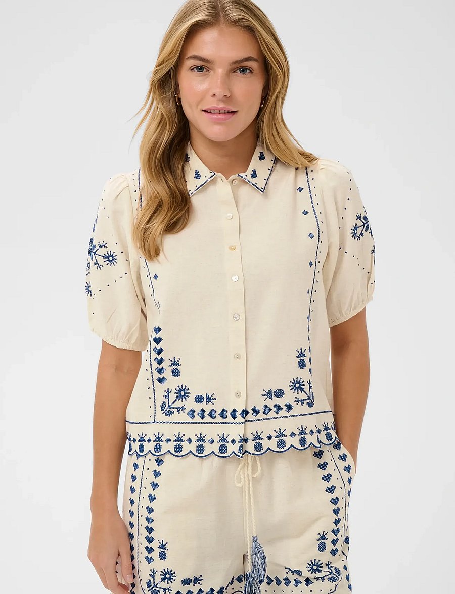 Saint Tropez - RomelleSZ Shirt - kurzärmlige hemden - turtledove - 0