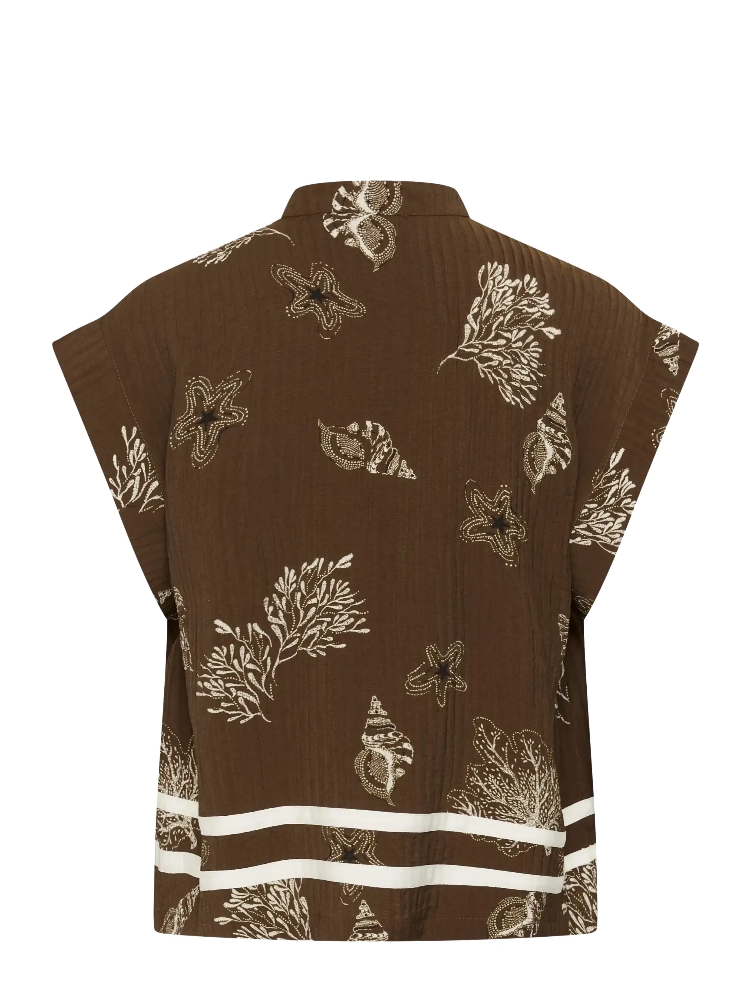 Saint Tropez - RosashellSZ Blouse - kurzämlige blusen - fudge sea shell - 2