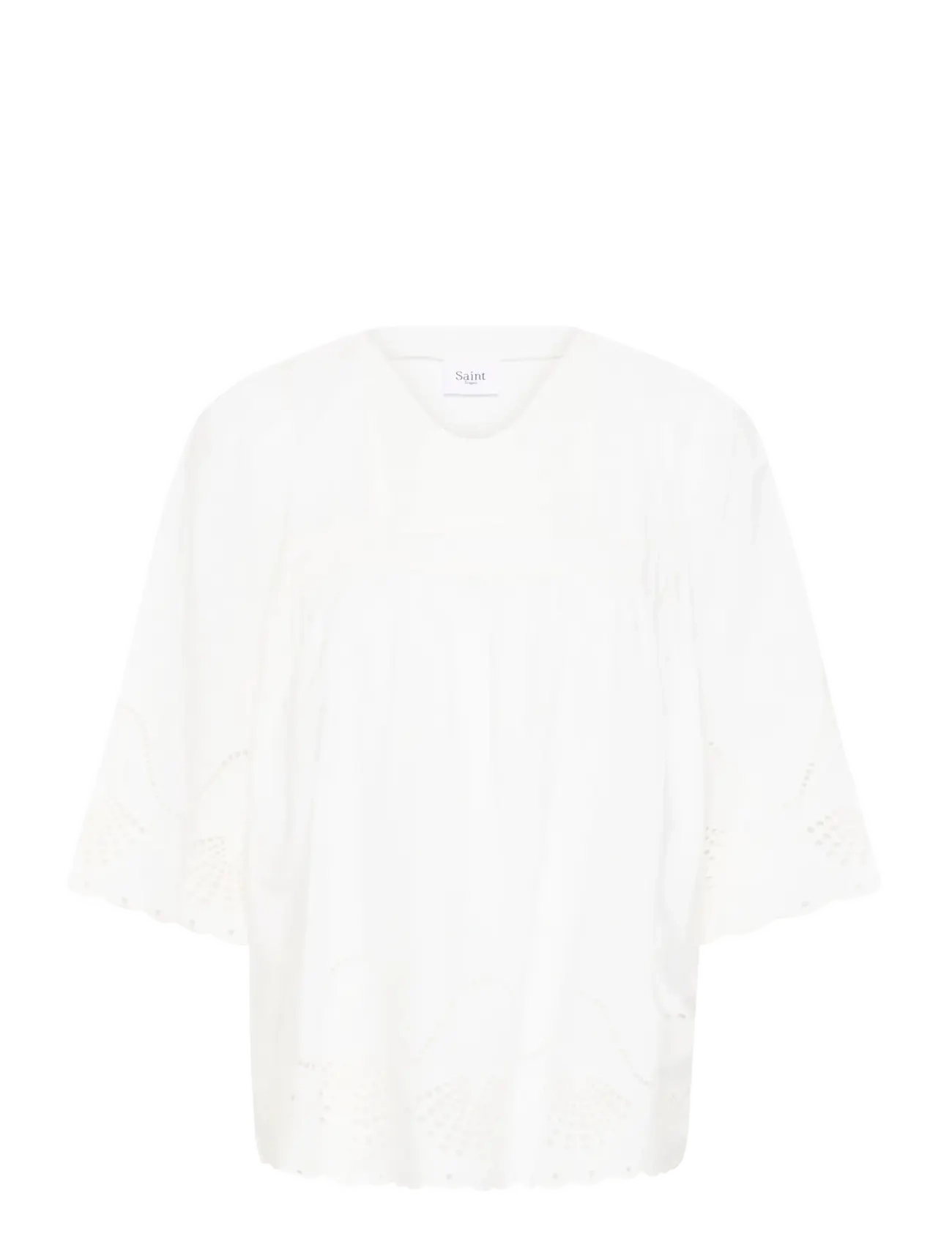 SAINT TROPEZ Rivashellsz Bluse Weiß - M - Damen