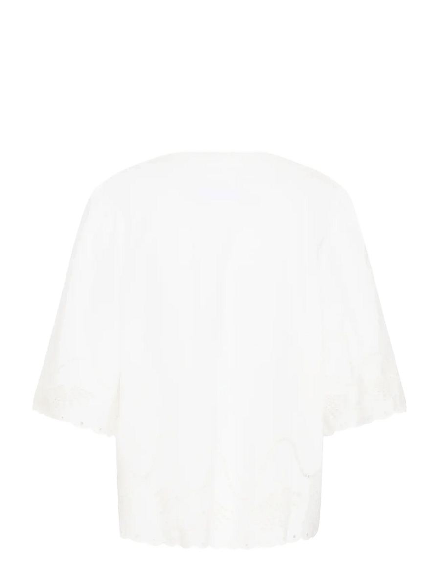 Saint Tropez - RivashellSZ Blouse - kortärmade blusar - bright white - 2