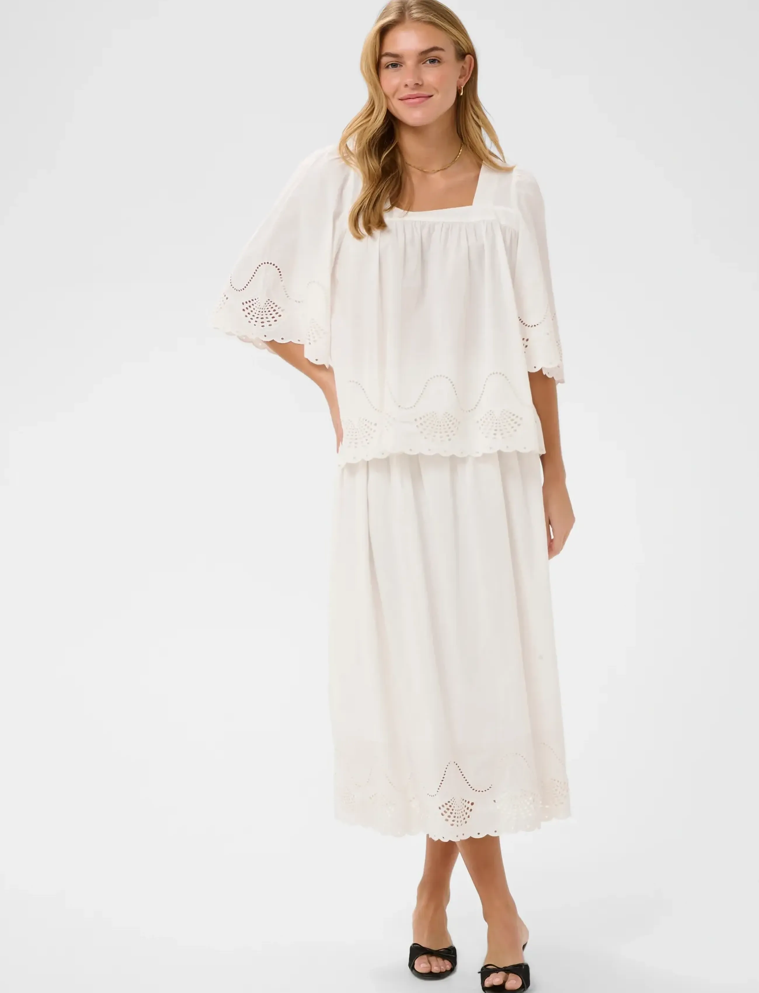 Saint Tropez - RivashellSZ Blouse - kortærmede bluser - bright white - 3