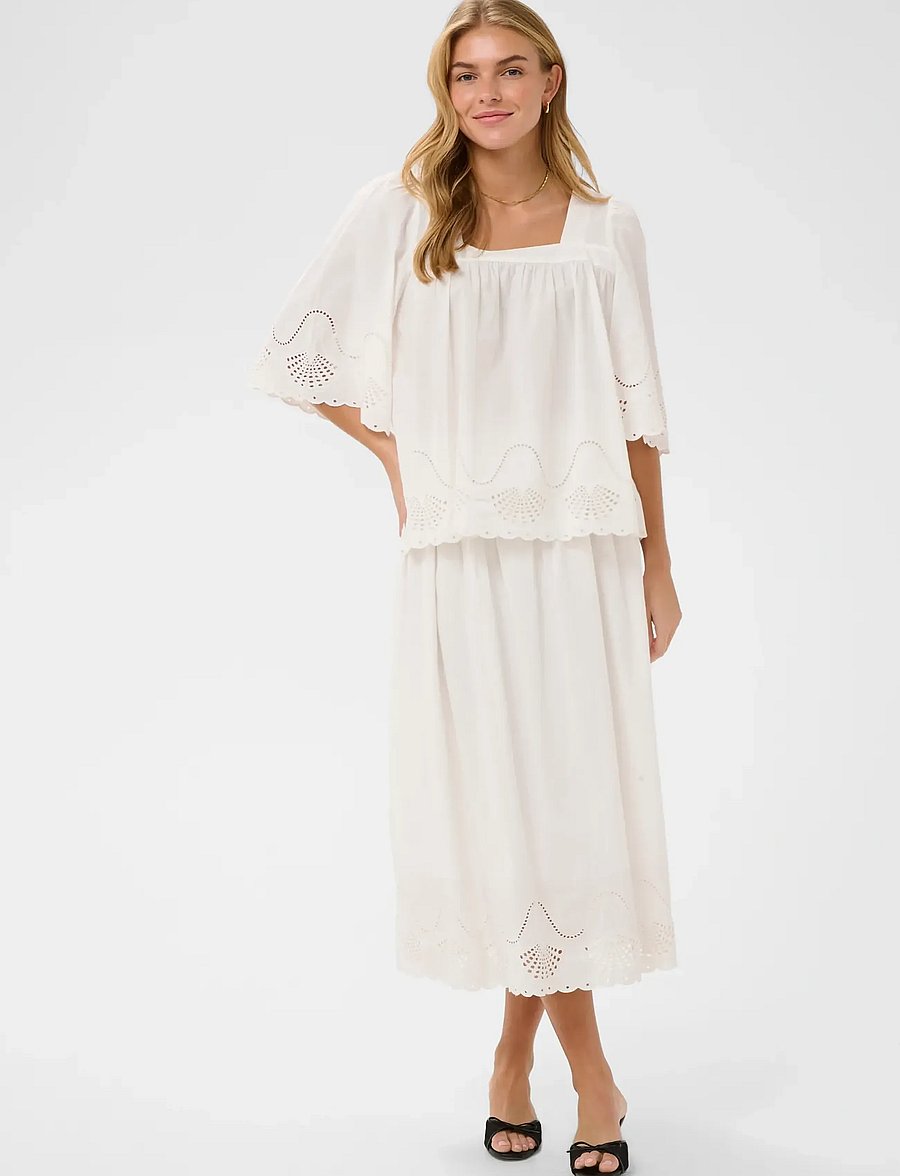 Saint Tropez - RivashellSZ Blouse - kortärmade blusar - bright white - 3
