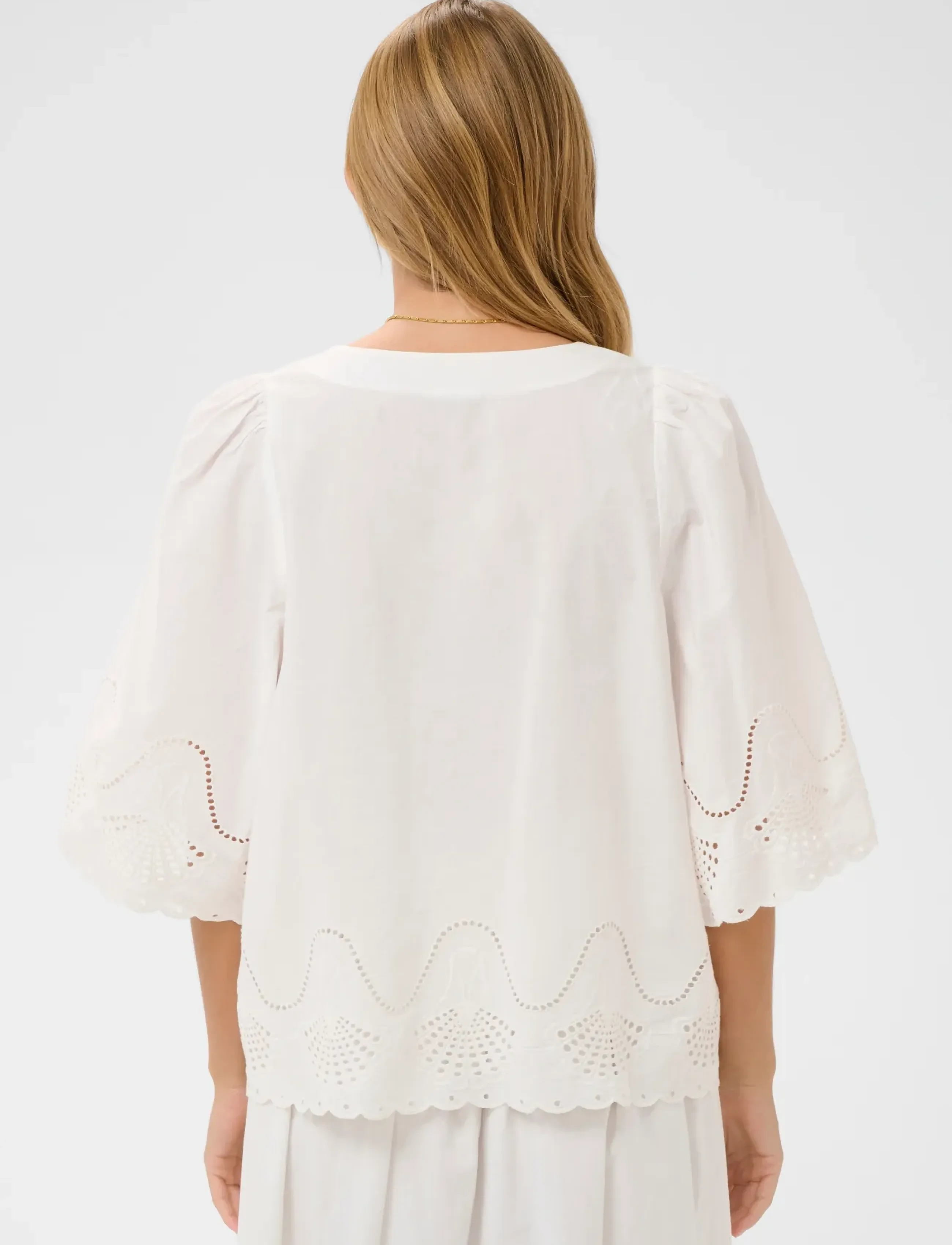 Saint Tropez - RivashellSZ Blouse - kortærmede bluser - bright white - 4