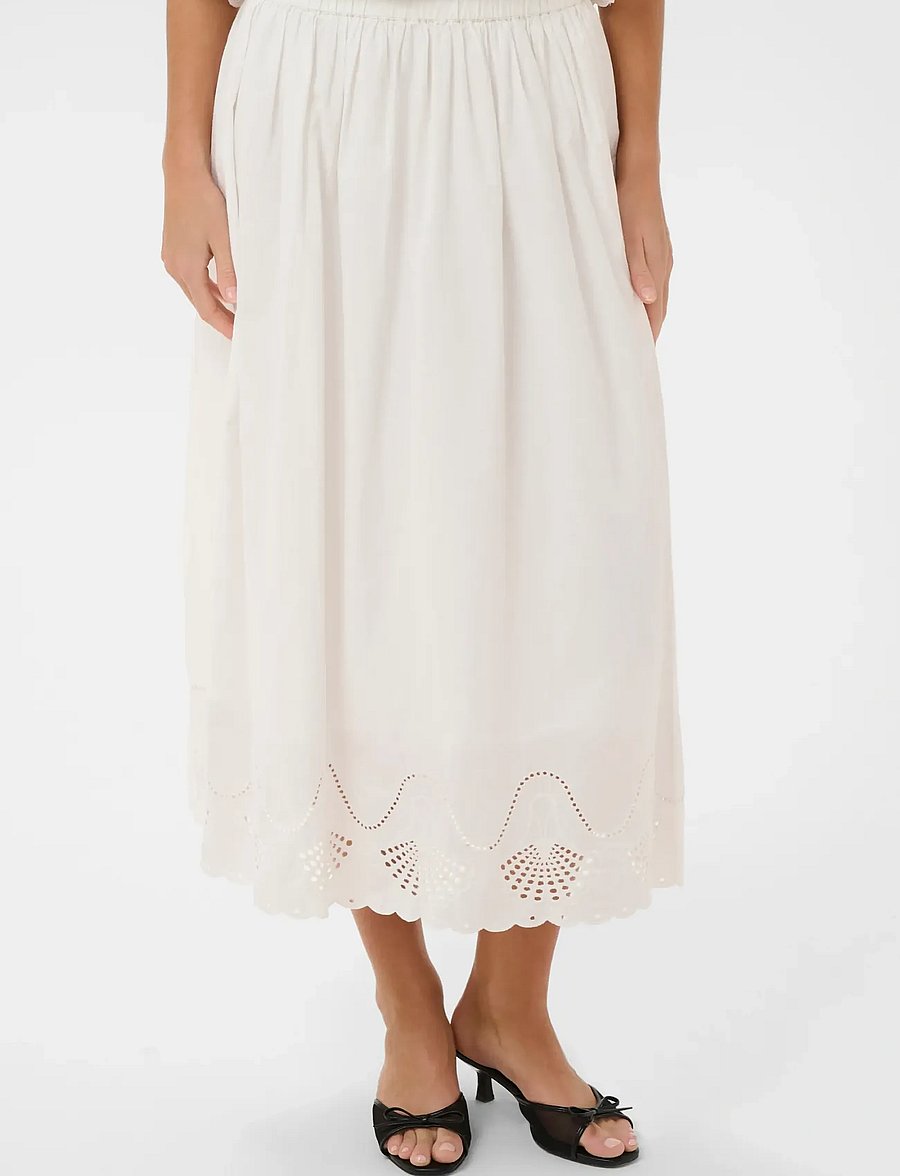 Saint Tropez - RivashellSZ Skirt - midiseelikud - bright white - 3