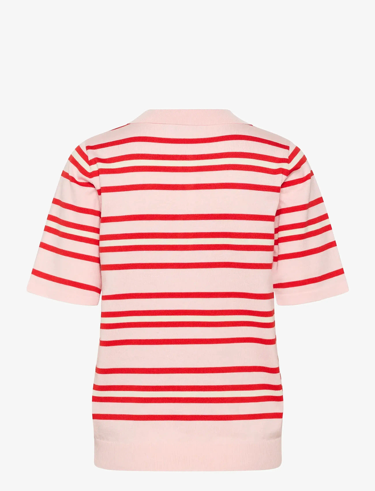 Saint Tropez - PilaSZ SS Polo Pullover - polo shirts - chalk pink red multi stripe - 2