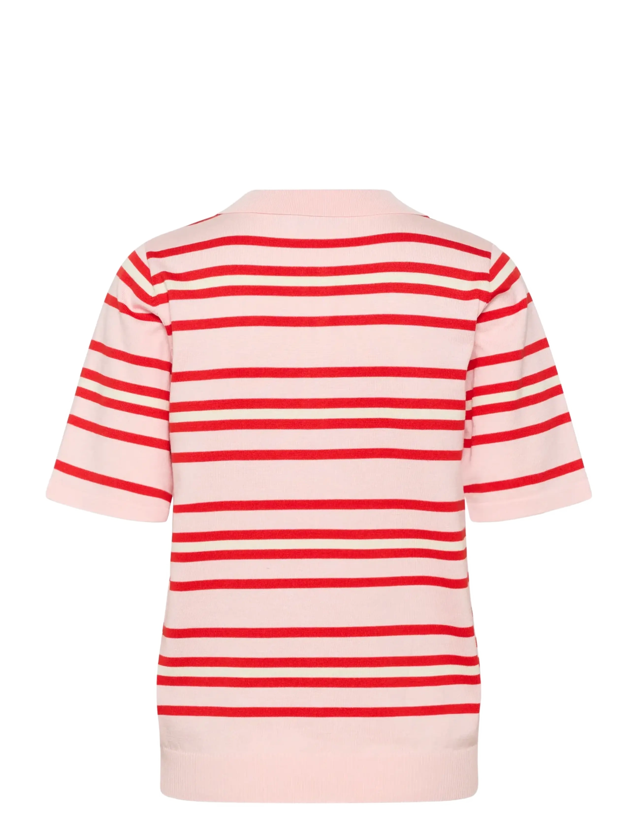 Saint Tropez - PilaSZ SS Polo Pullover - poloshirts - chalk pink red multi stripe - 2
