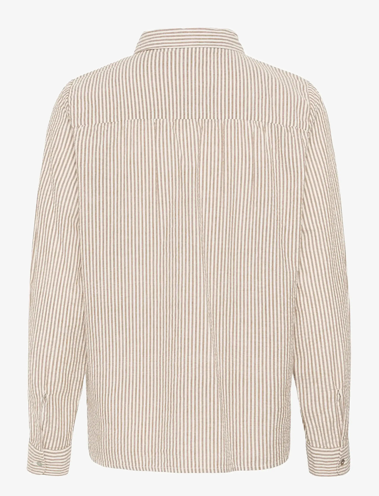 Saint Tropez - ElmikoSZ N. Shirt - langærmede skjorter - toasted coconut ice stripe - 2
