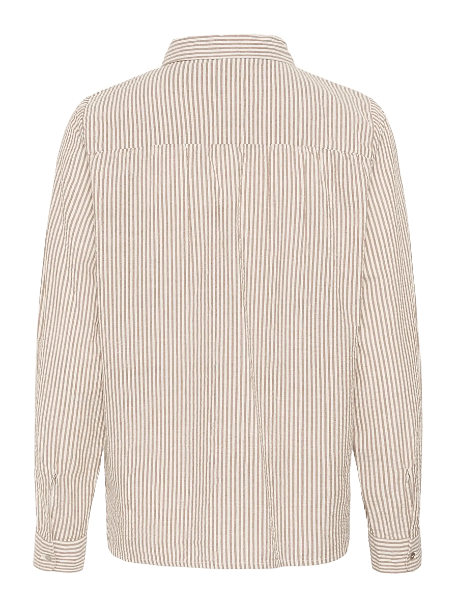Saint Tropez - ElmikoSZ N. Shirt - langärmlige hemden - toasted coconut ice stripe - 2