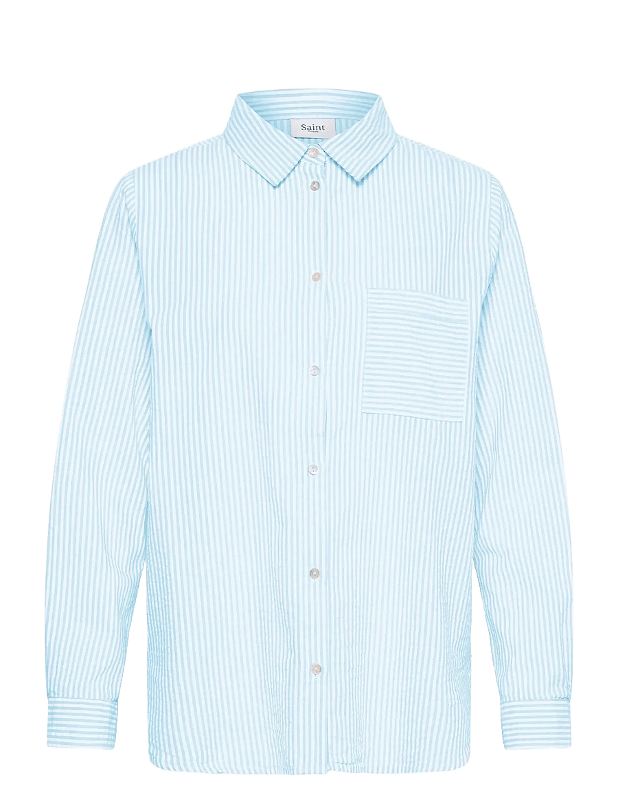 Saint Tropez - ElmikoSZ N. Shirt - langärmlige hemden - cerulean ice stripe - 1